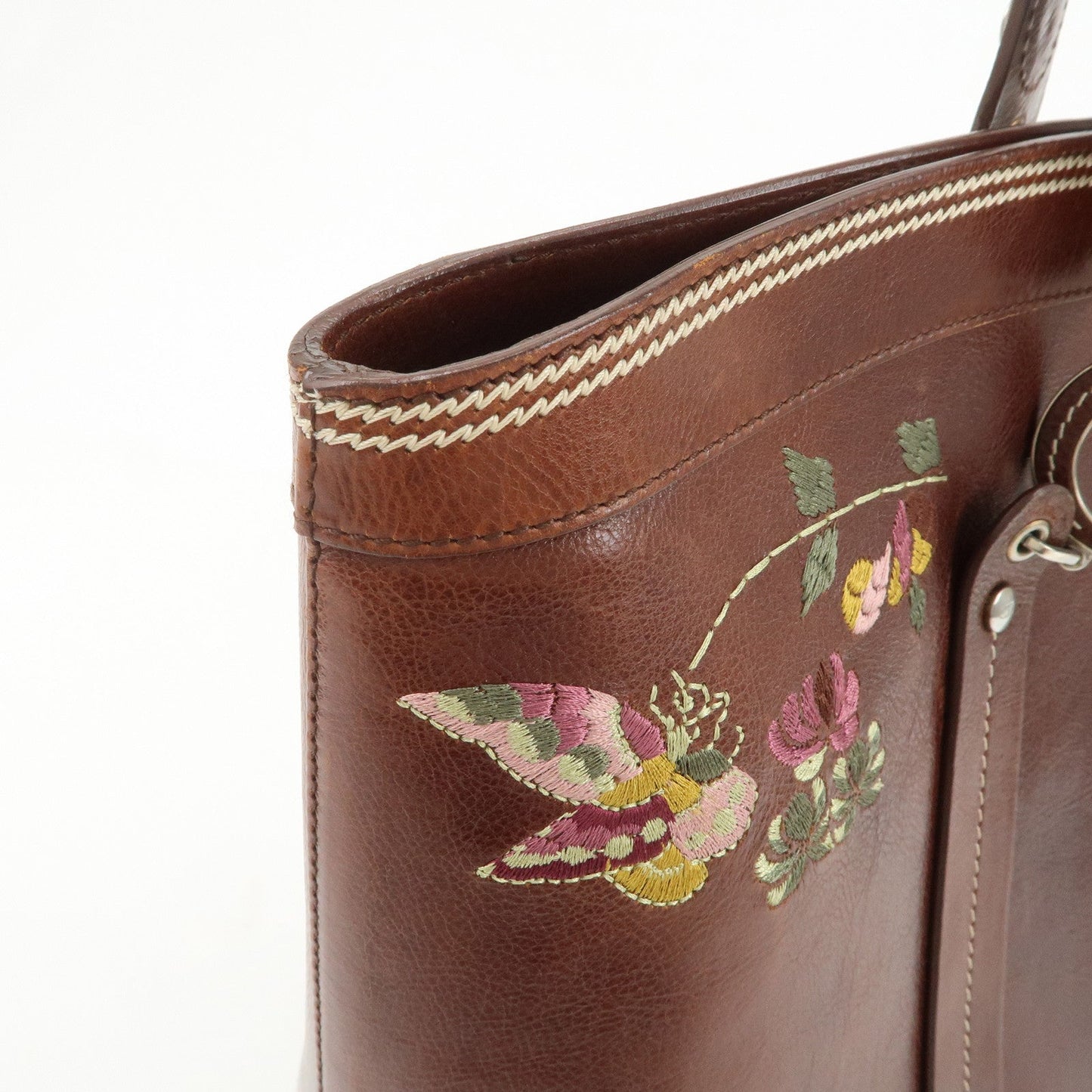Christian Dior Leather Flower Embroidery Tote Shoulder Bag【Pre-order】