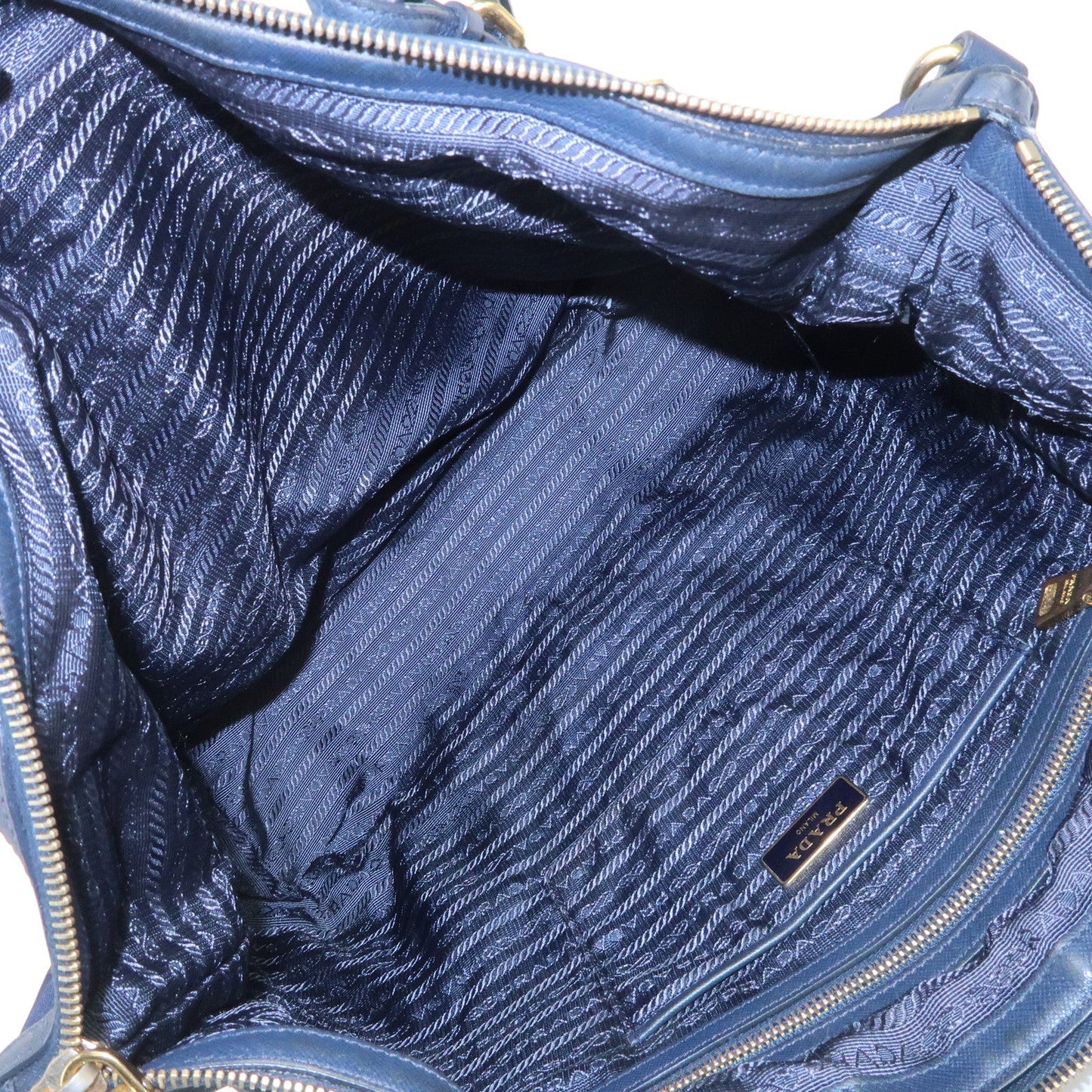 Prada Nylon Saffiano Leather Shoulder Bag Tote Bag Navy【Pre-order】