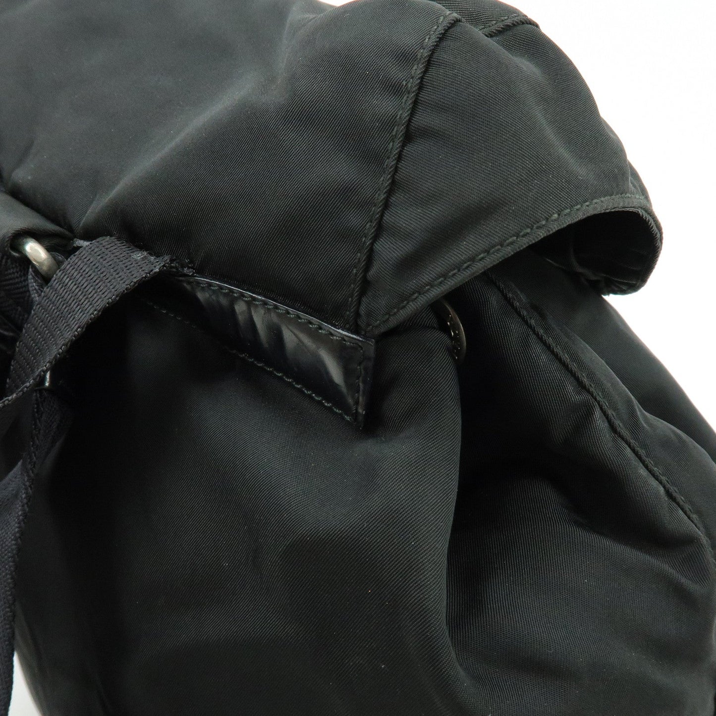 Prada Triangle Logo Nylon Leather Backpack Rucksuck Black【Pre-order】