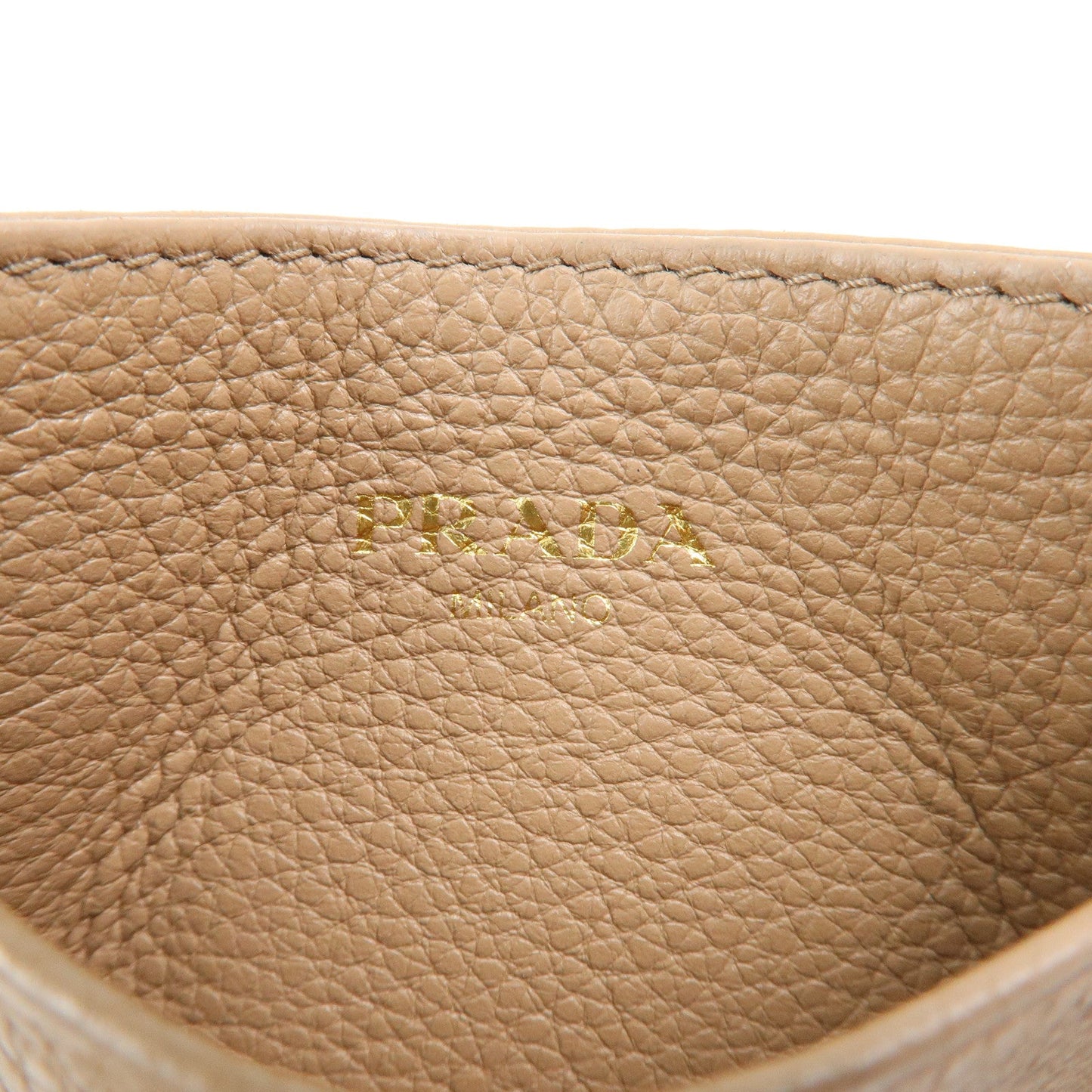 Prada Leather Card Case Card Holder Beige 1MC208【Pre-order】