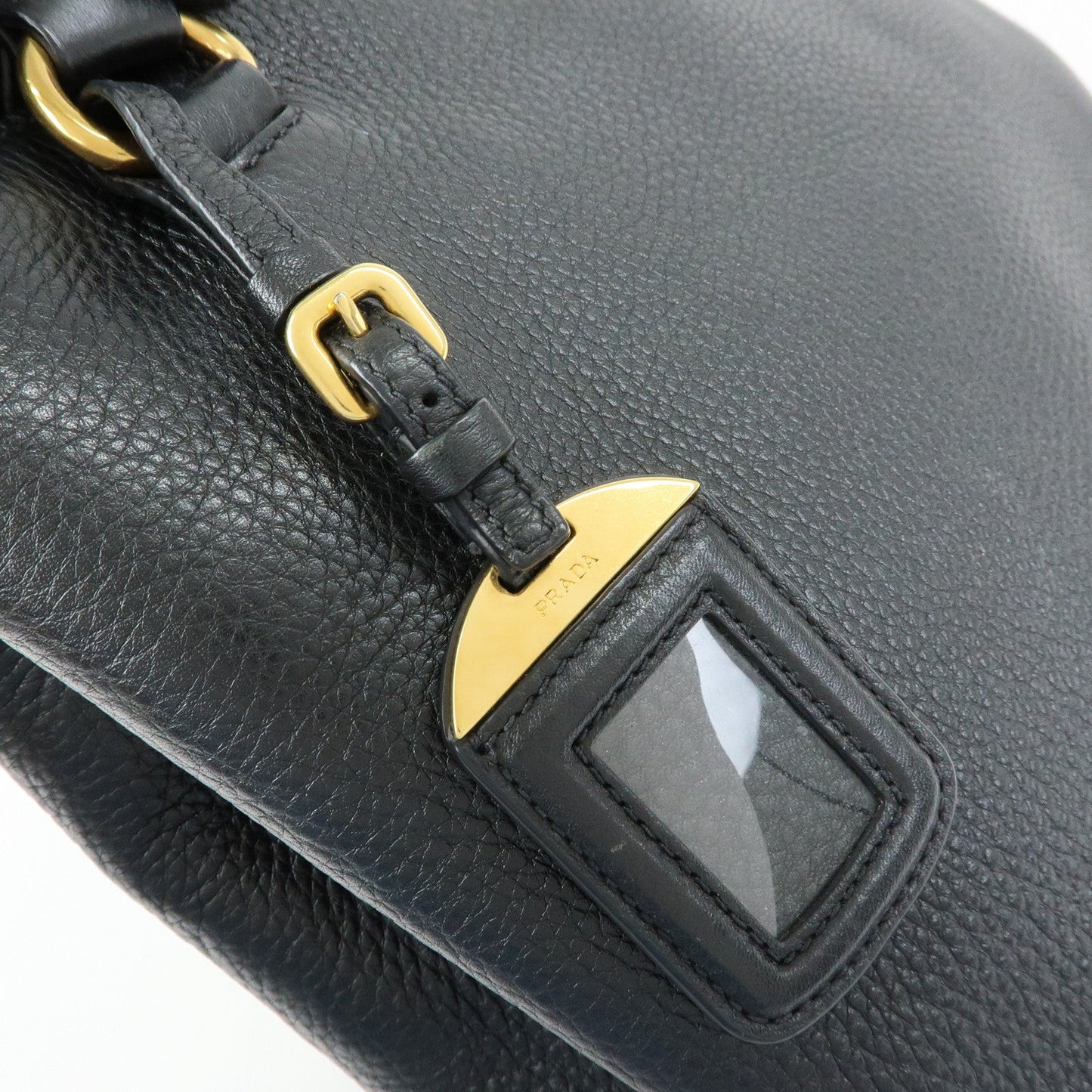 Prada Logo Calf Leather Tote Bag Hand Bag Black【Pre-order】