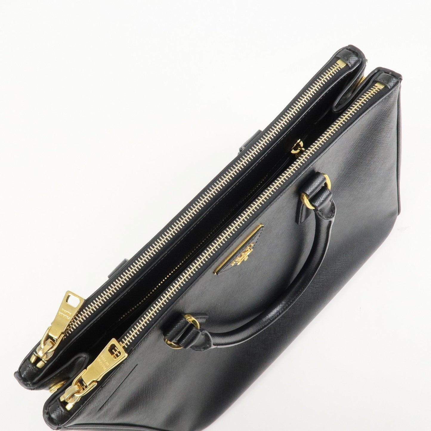 Prada Triangle Logo Galleria Saffiano Leather 2Way Bag Black 1BA274【Pre-order】
