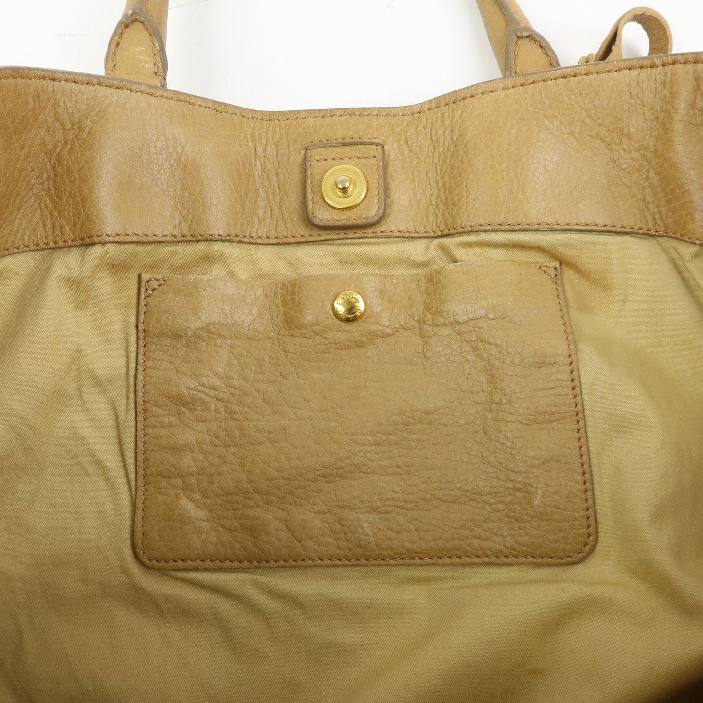 Prada Calf Leather 2Way Bag Hand Bag Shoulder Bag Beige【Pre-order】