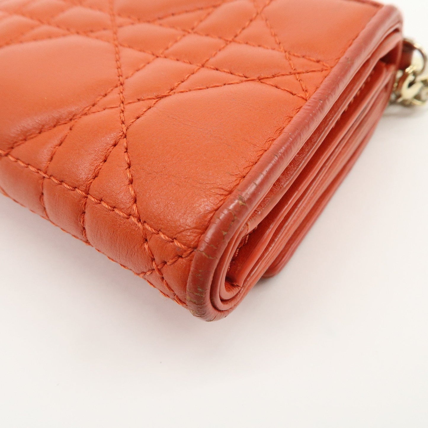Christian Dior Lady Dior Cannage Leather Tri-fold Compact Wallet【Pre-order】
