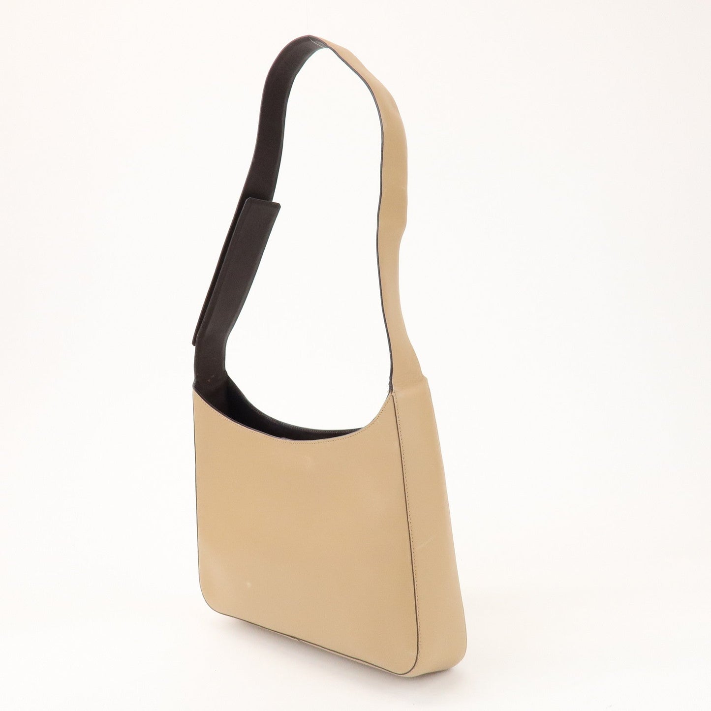 Prada Logo Leather Shoulder Bag Hand Bag Beige【Pre-order】