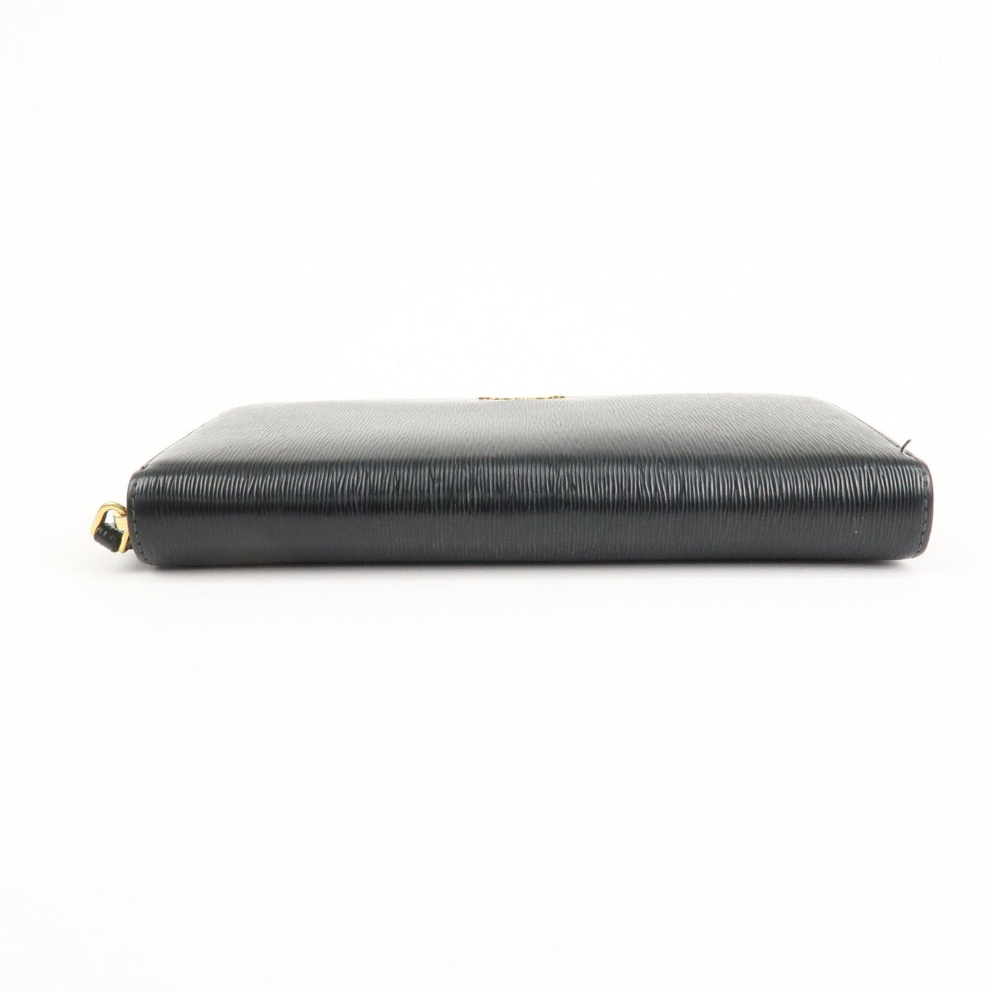 Prada Vitello Move Leather Round Zippy Wallet Black 1ML506 Used【Pre-order】