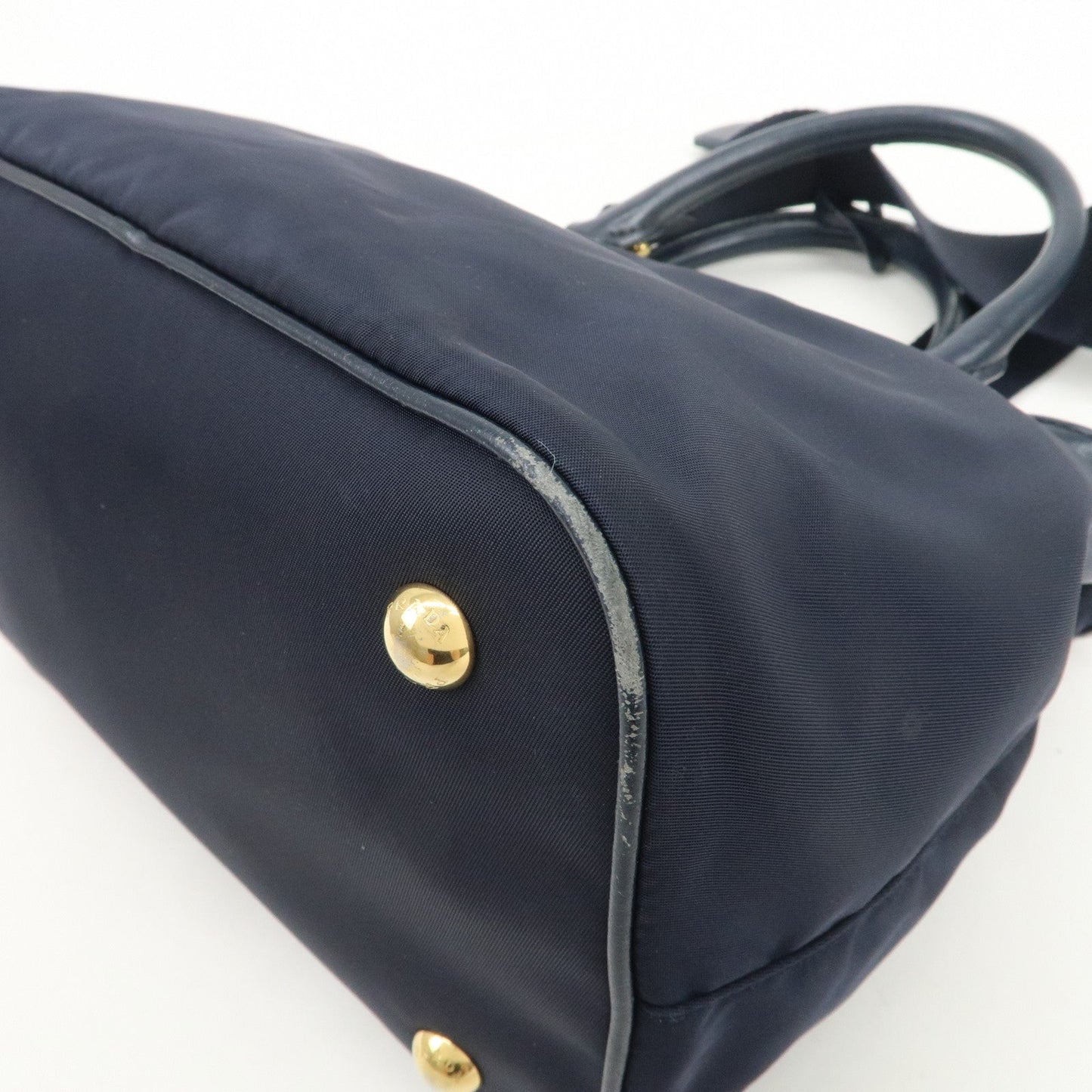 Prada Logo Nylon 2Way Bag Hand Bag Shoulder Bag Navy 1BA172【Pre-order】
