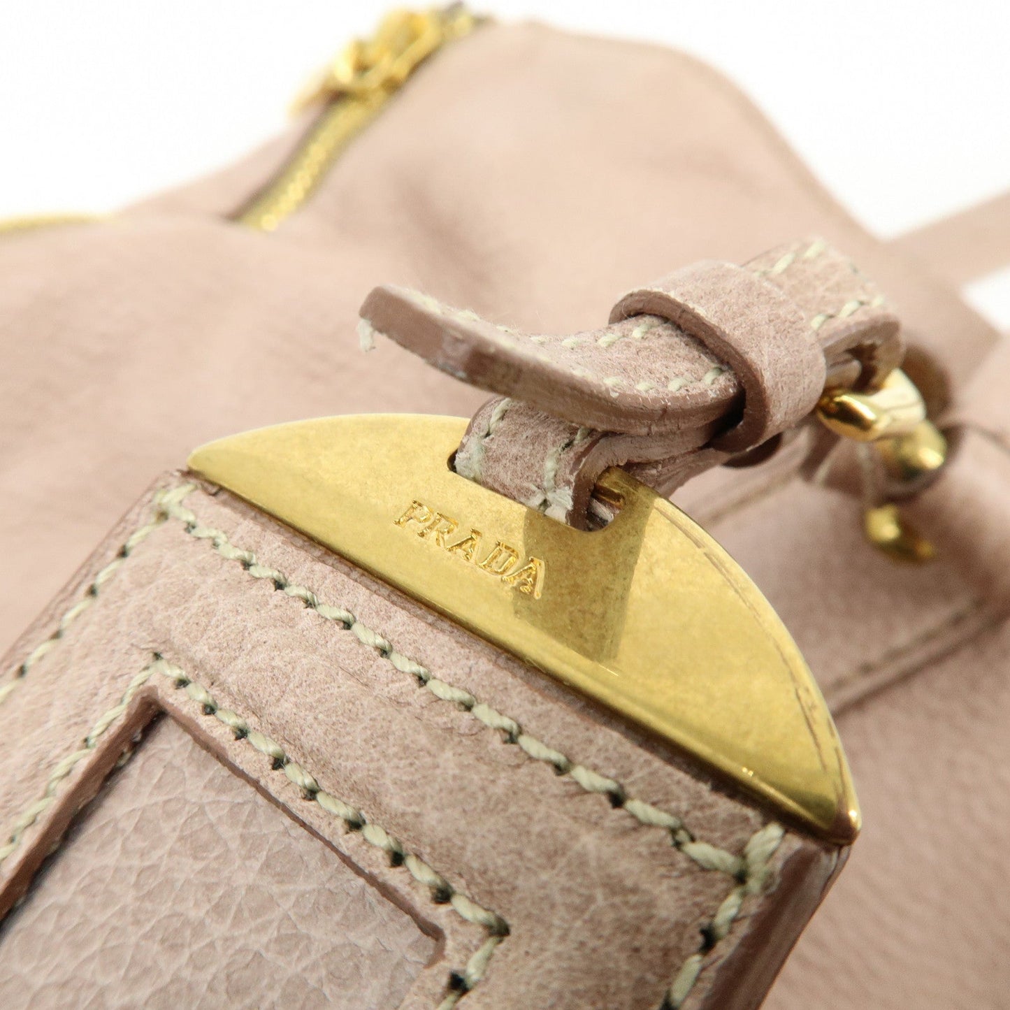 Prada Logo Leather Tote Bag Shoulder Bag Pink【Pre-order】