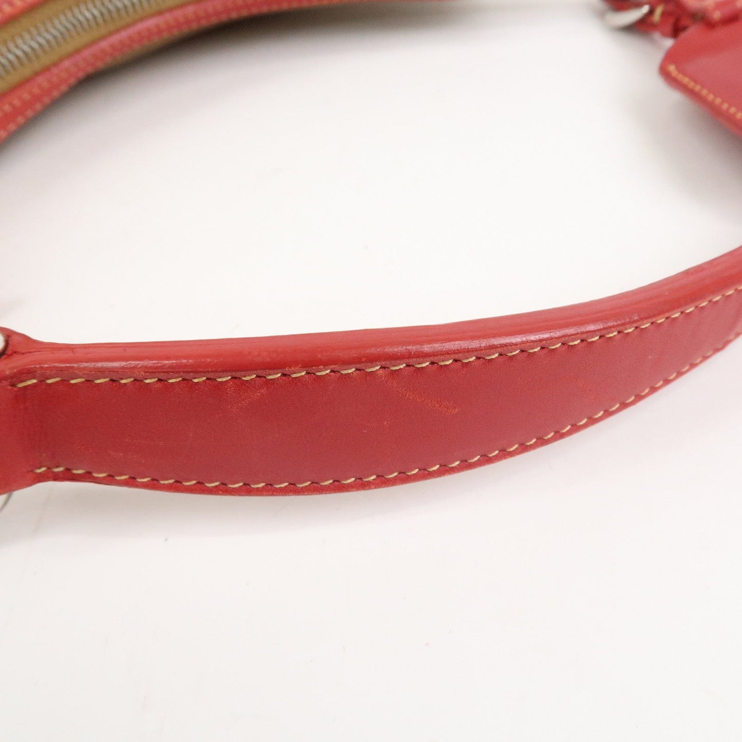 Prada Logo Jacguard Leather Shoulder Bag Light Brown Red BR3429【Pre-order】