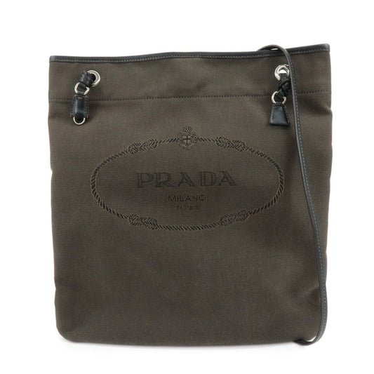 Prada Logo Jacquard Leather Shoulder Bag Crossbody Bag Dark Brown【Pre-order】