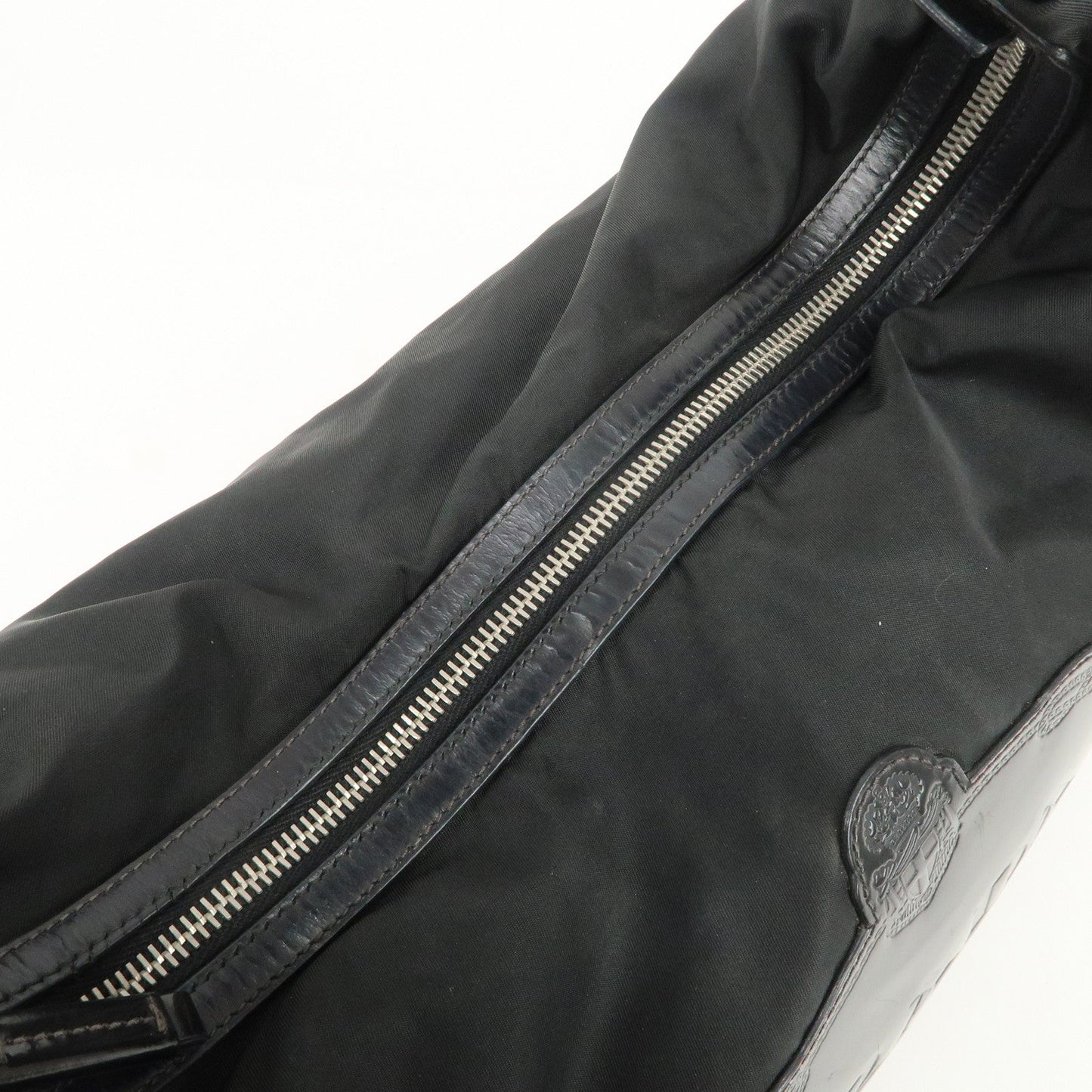 Prada Logo Nylon Leather Shoulder Bag Hand Bag Black BR3287【Pre-order】