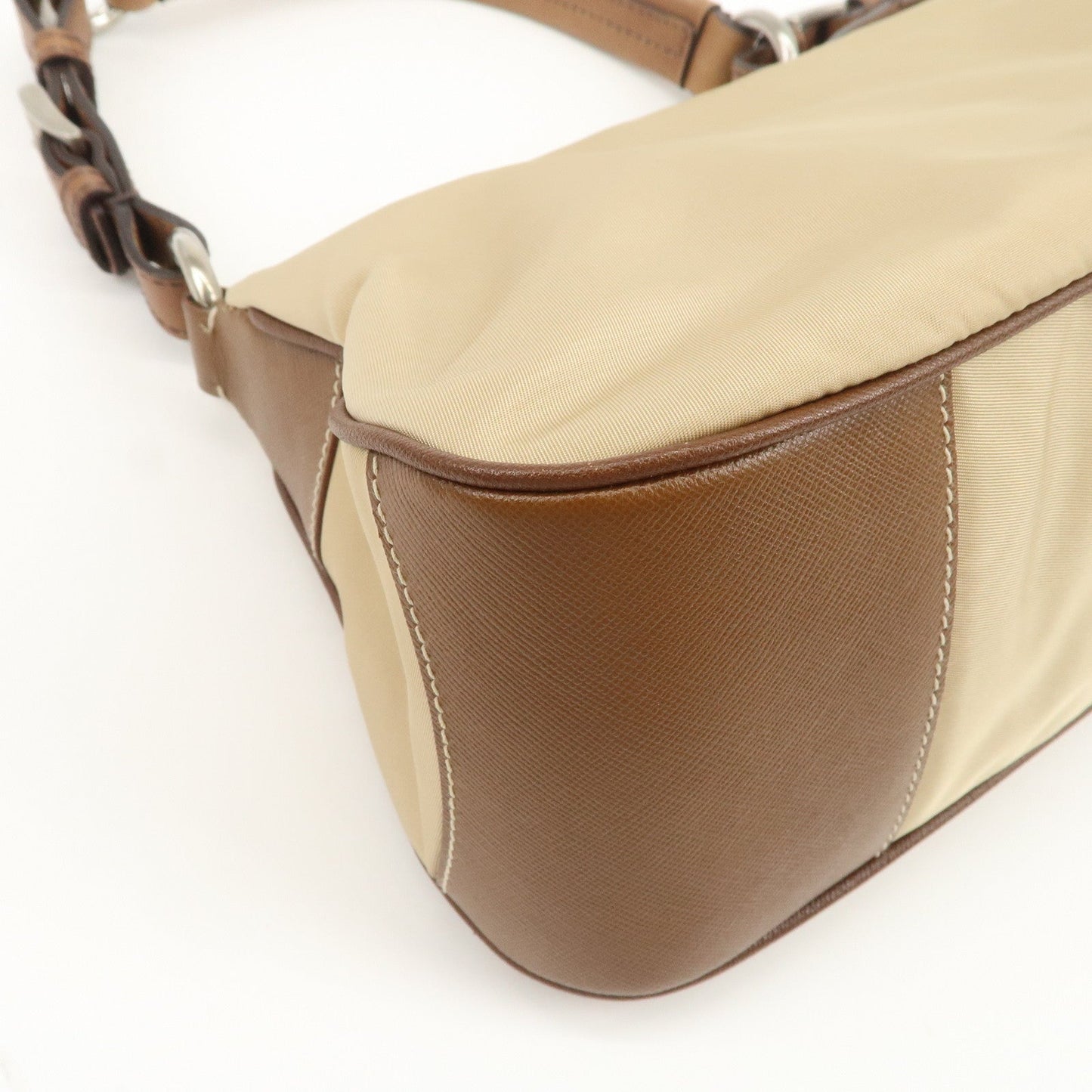Prada Triangle Logo Nylon Saffiano Leather Shoulder Bag Hand Bag【Pre-order】