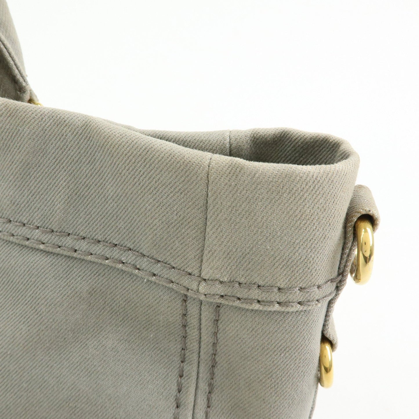 Prada Canapa Canvas 2Way Bag Hand Bag Shoulder Bag Gray BN2069【Pre-order】