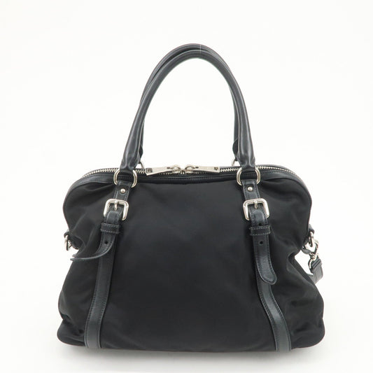 Prada Nylon Leather 2Way Bag Hand Bag Shoulder Bag Black 1BB912【Pre-order】