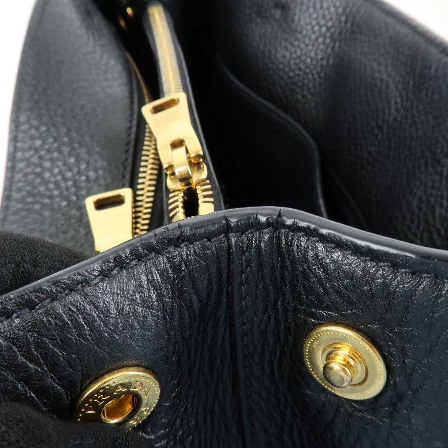 Prada Logo Calf Leather Tote Bag Hand Bag Black【Pre-order】