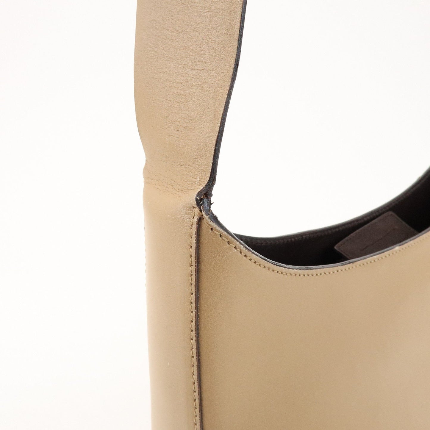 Prada Logo Leather Shoulder Bag Hand Bag Beige【Pre-order】