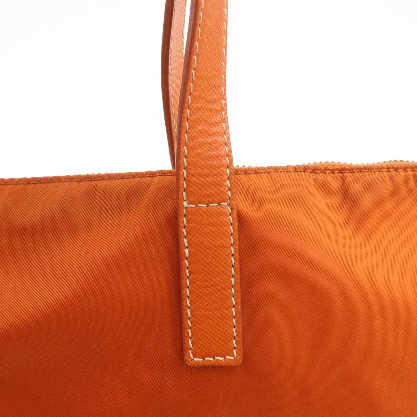 Prada Nylon Saffiano Leather Tote Bag Hand Bag Orange【Pre-order】