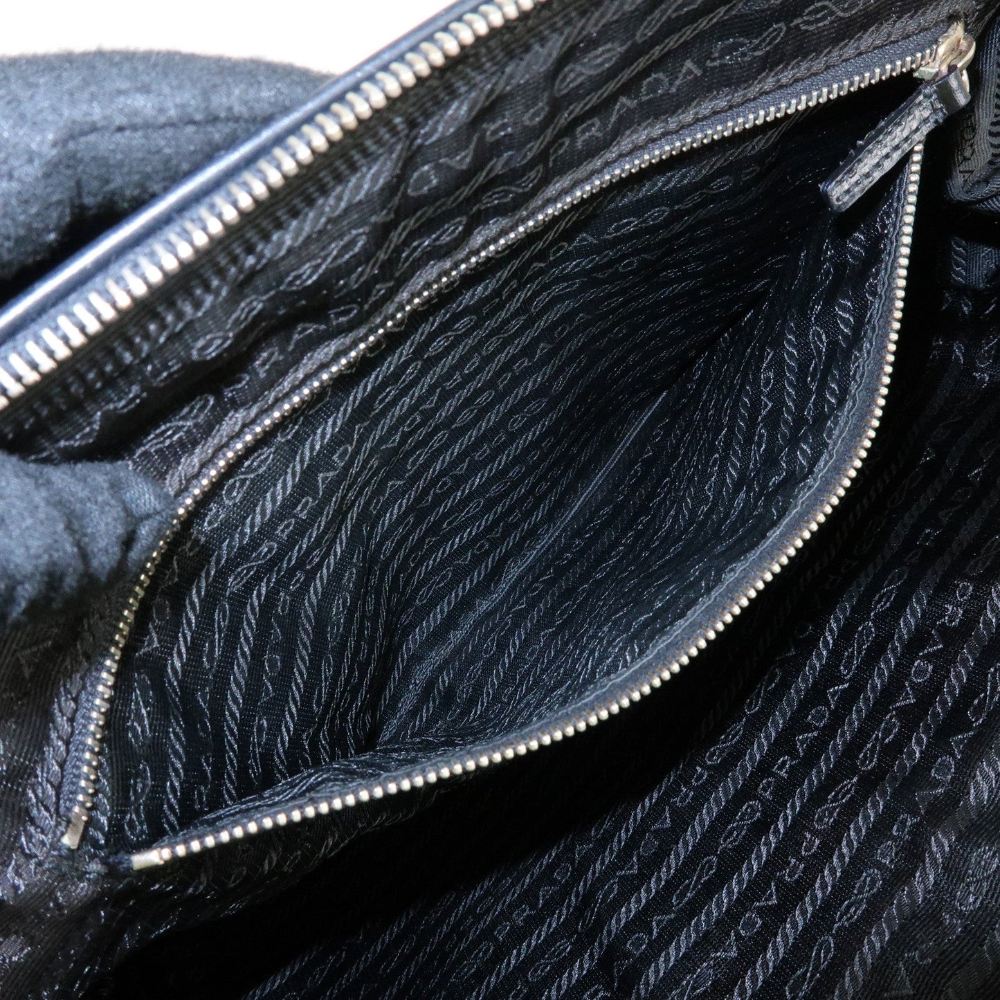 Prada Triangle Logo Nylon Leather Hand Bag Tote Shoulder Bag Black【Pre-order】