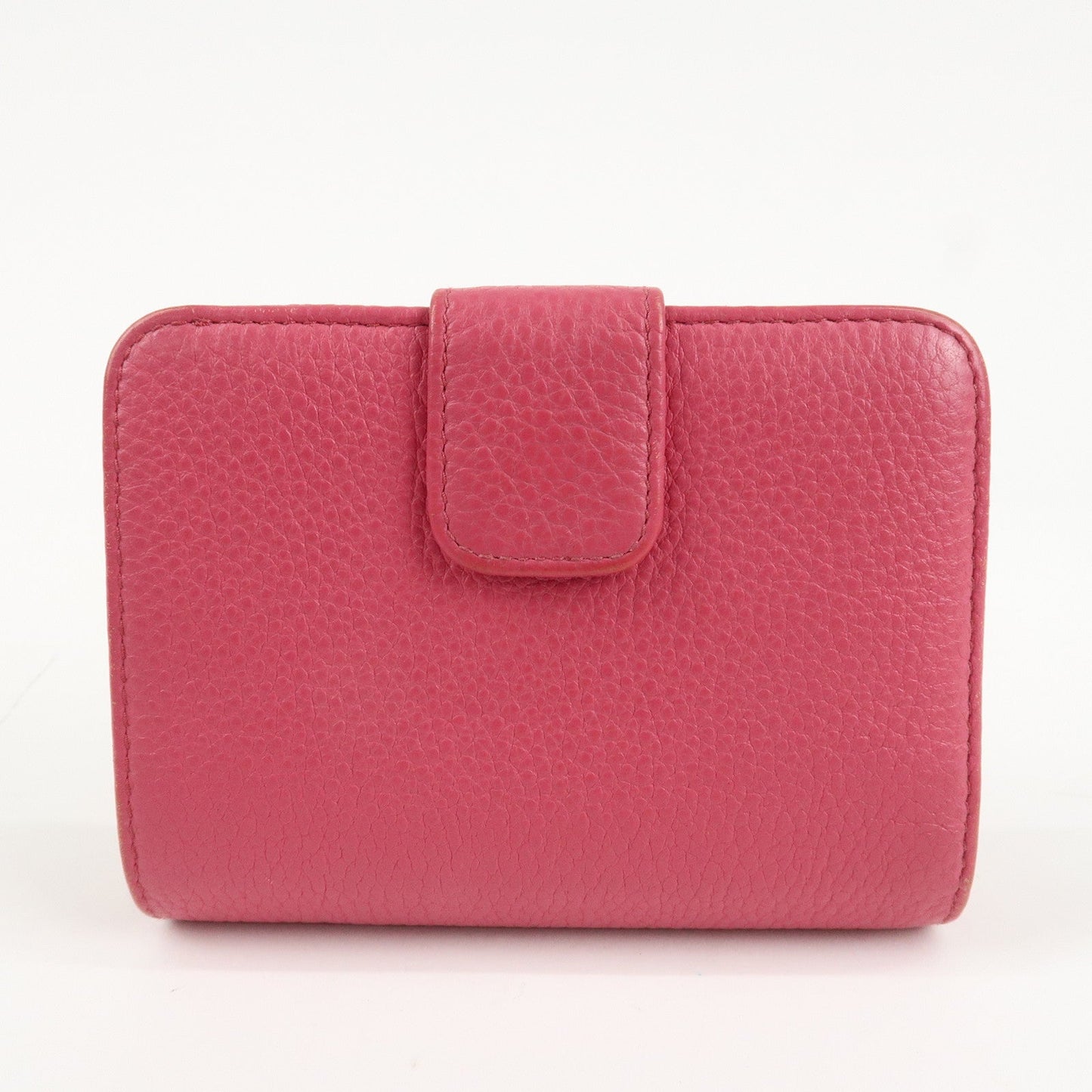 Prada Logo Leather Bi-Fold Wallet Small Wallet Pink 1ML018 Used【Pre-order】