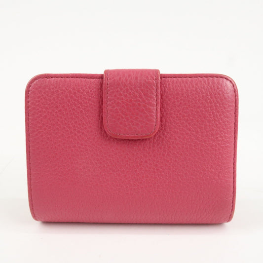 Prada Logo Leather Bi-Fold Wallet Small Wallet Pink 1ML018 Used【Pre-order】