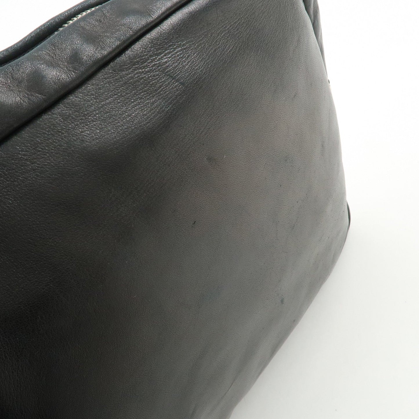Prada Triangle Logo Lamb Skin Canvas Shoulder Crossbody Bag Black【Pre-order】