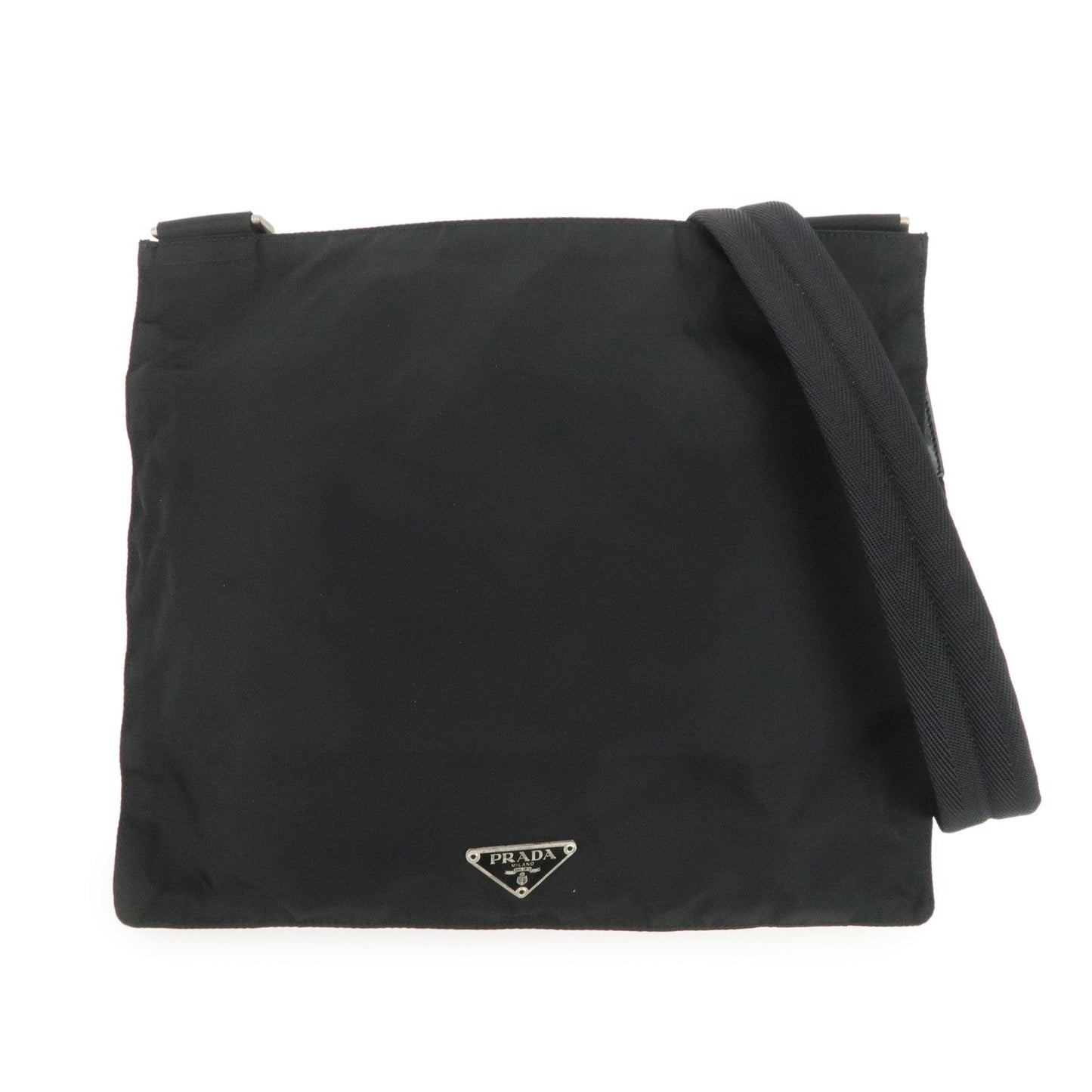 Prada Triangle Logo Nylon Leather Shoulder Bag Crossbody Bag Black【Pre-order】