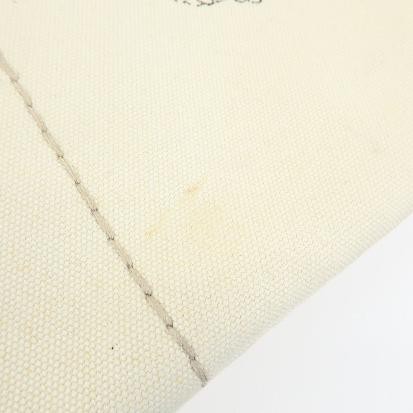 Prada Canapa Large Triangle Logo Tote Hand Bag Ivory BN1872【Pre-order】