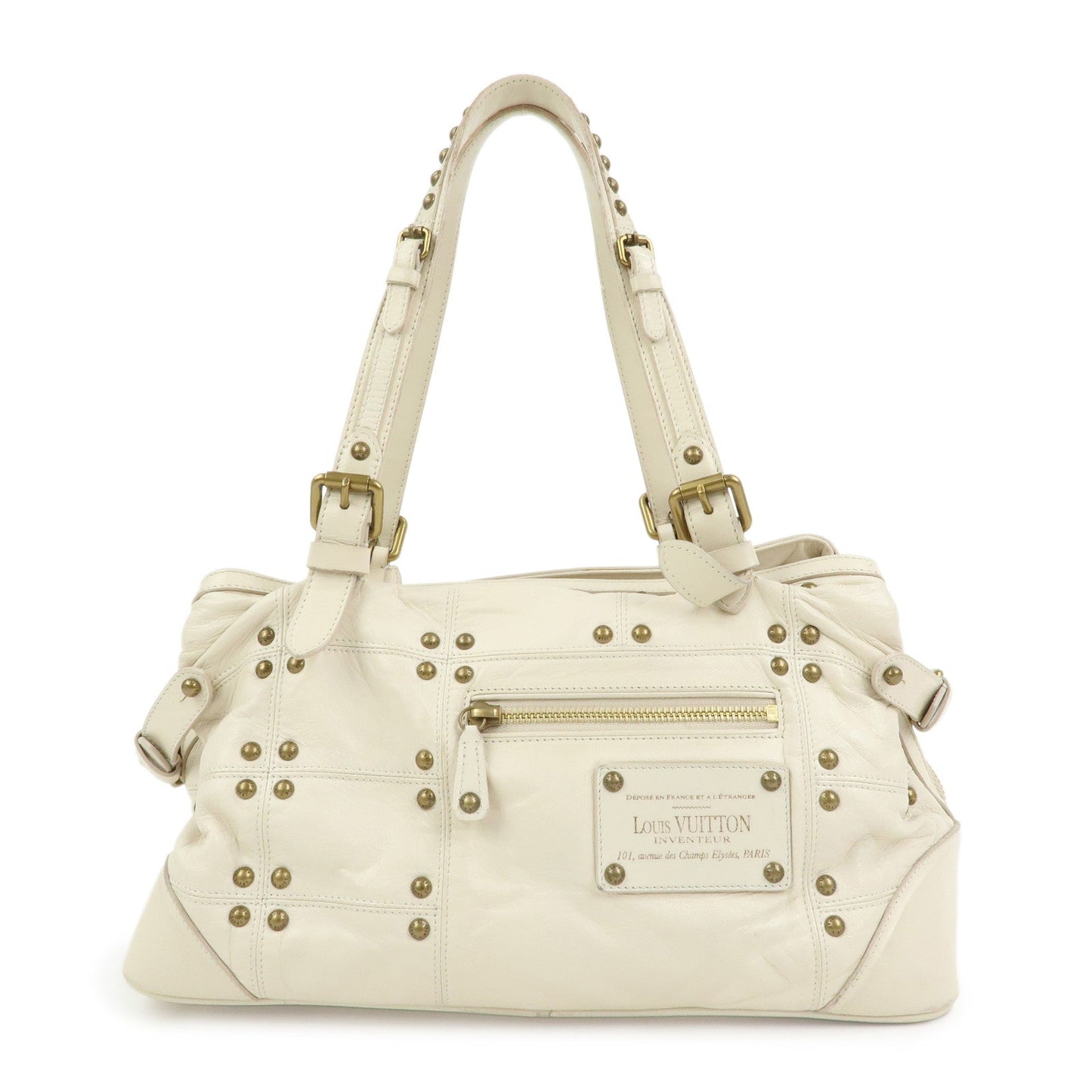 Louis Vuitton Cruise Line Rivet Bag Leather Hand Bag Ecru M95345【Pre-order】