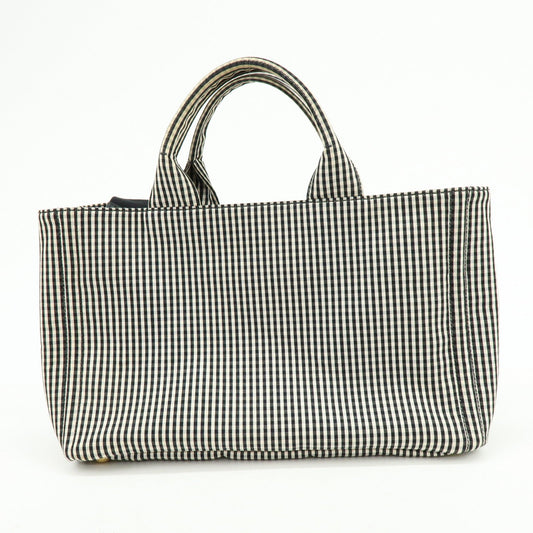 Prada Canapa Canvas 2Way Bag Hand Bag Shoulder Bag Black Ivory【Pre-order】
