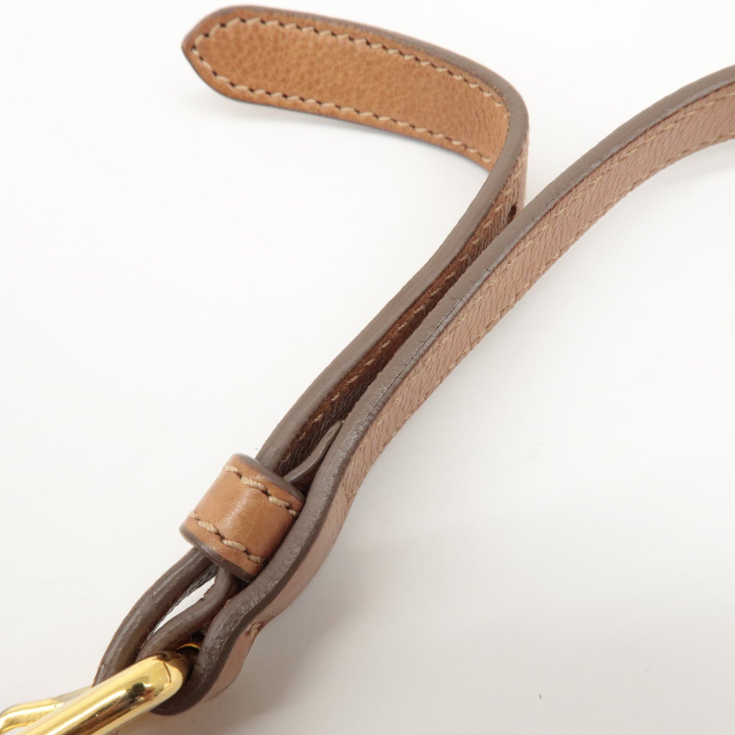 Prada Logo Leather Ribbon 2Way Bag Hand Bag Brown BN2245 Used【Pre-order】