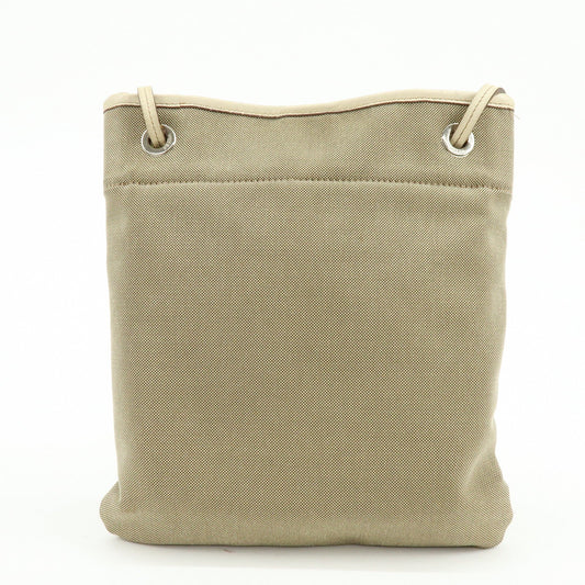 Prada Logo Jacquard Leather Shoulder Bag Crossbody Bag Beige【Pre-order】