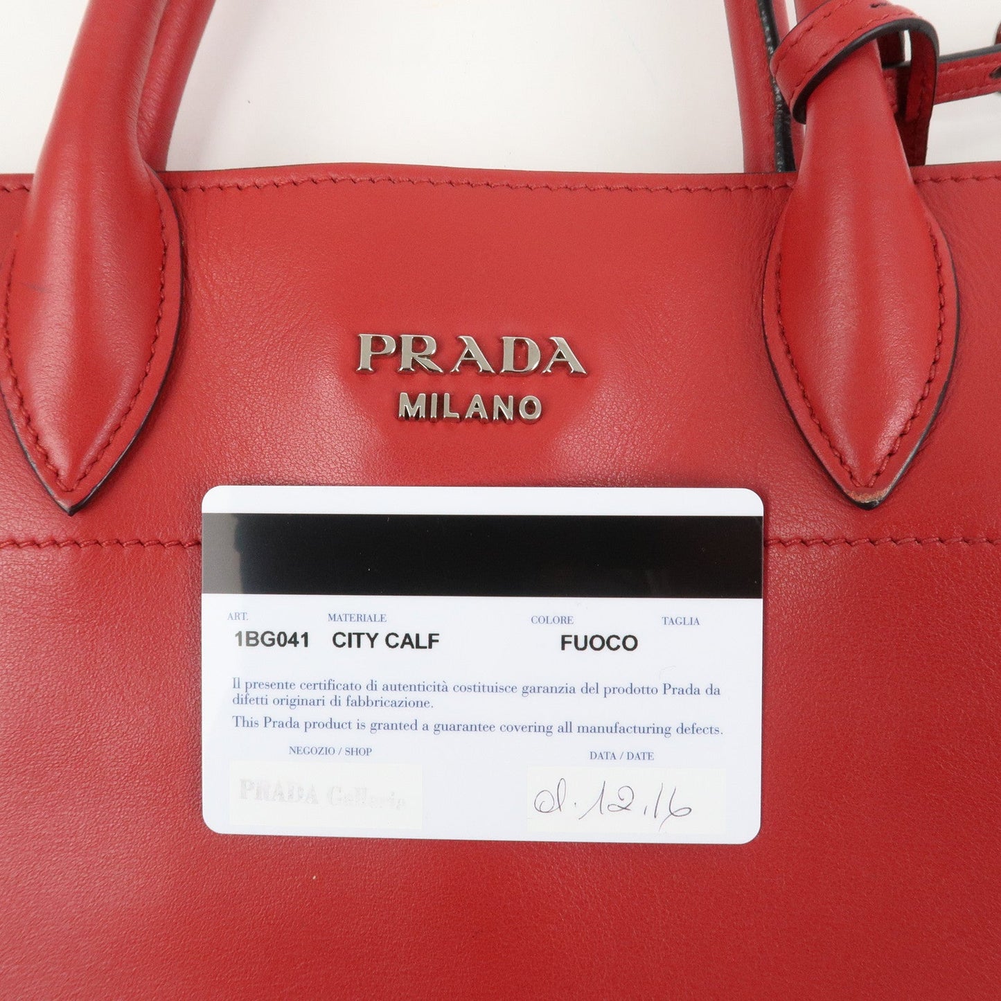 Prada Logo Leather 2Way Bag Tote Bag Hand Bag Shoulder Bag 1BG041【Pre-order】