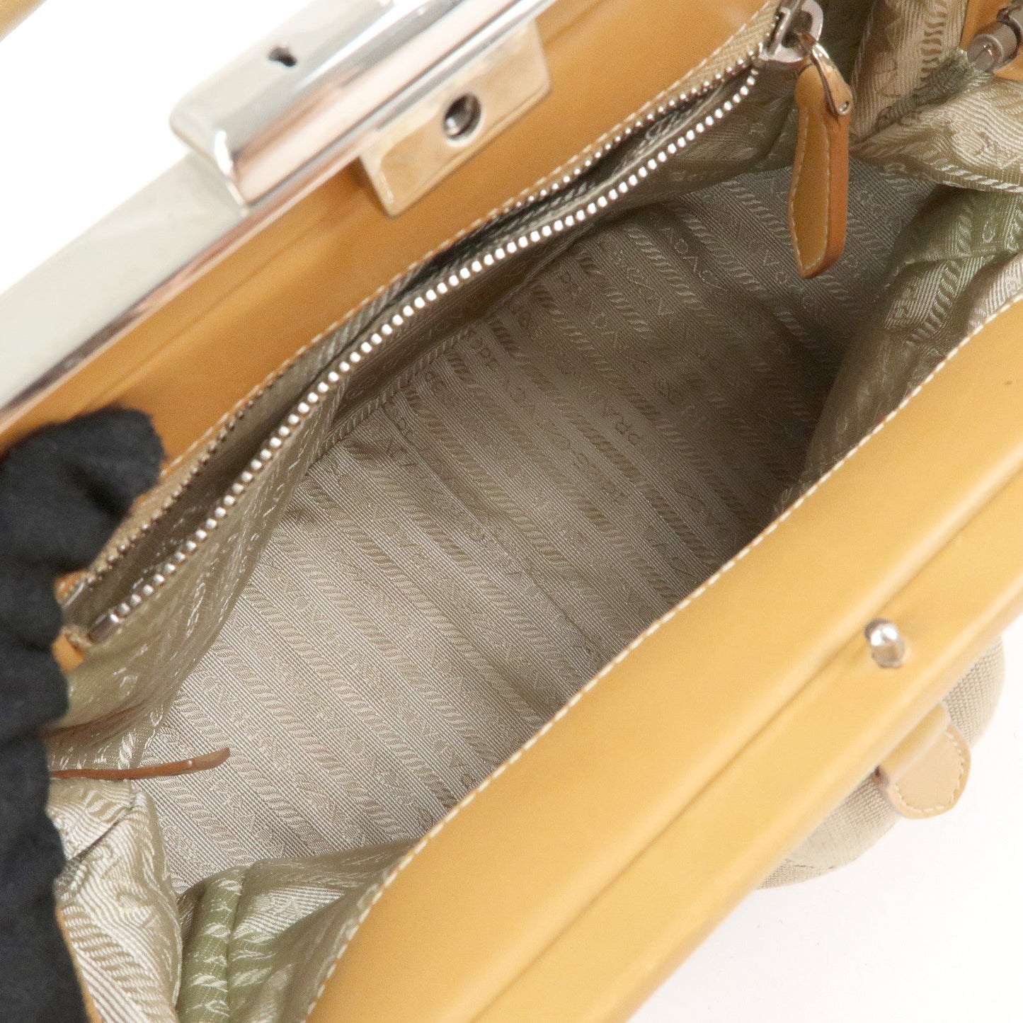 Prada Logo Jacquard Leather Shoulder Bag Light Brown BR3481【Pre-order】