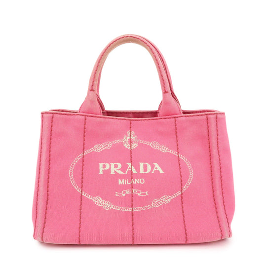 Prada Canapa Mini Canvas 2Way Bag Hand Bag Pink 1BG439【Pre-order】