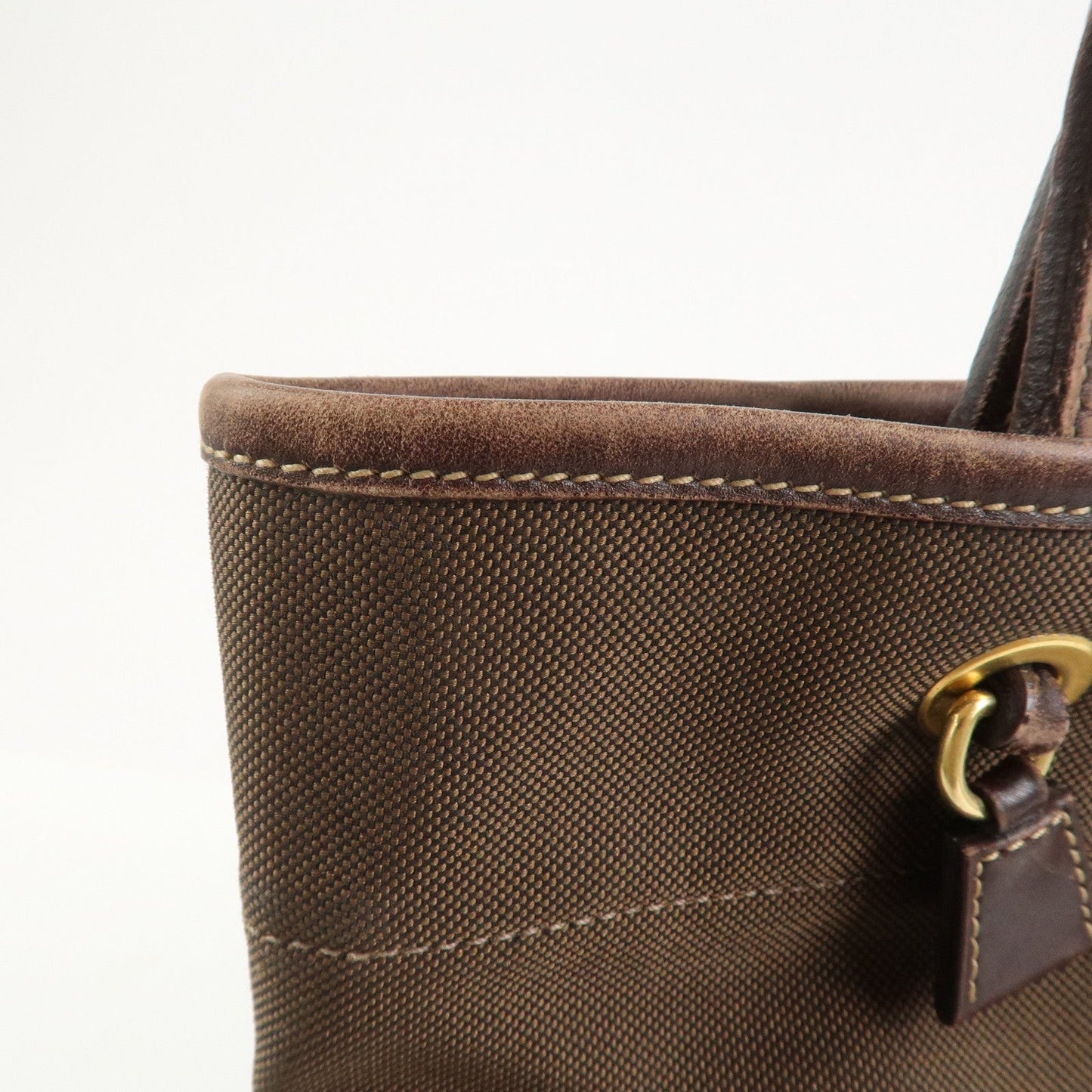 Prada Jacauard Canvas Leather Tote Bag Shoulder Bag Brown BR3579【Pre-order】