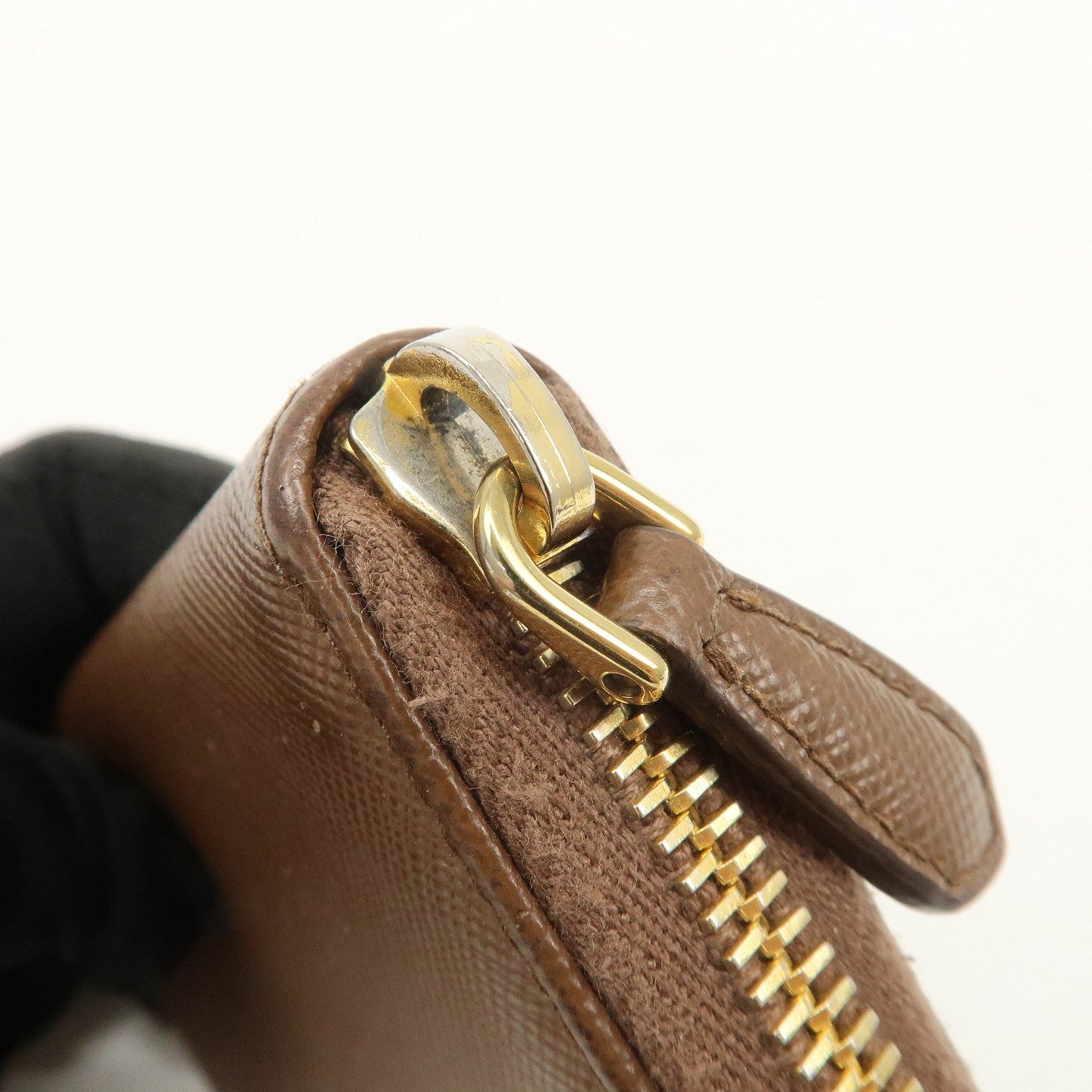 Prada Triangle Logo Saffiano Leather Coin Case Coin Purse Brown【Pre-order】