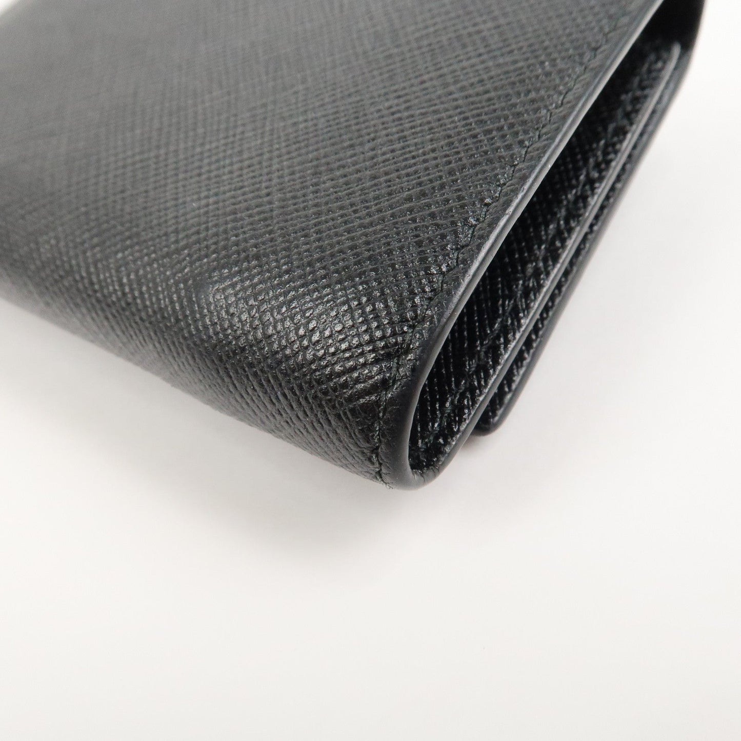 Prada Logo Saffiano Metal Tri-fold Small Wallet Black 1MH021【Pre-order】