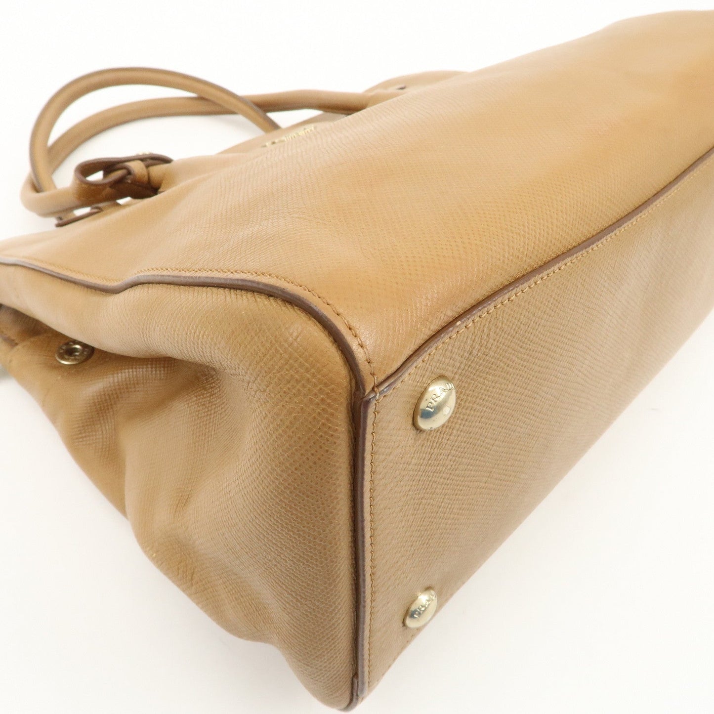 Prada Leather 2Way Bag Hand Bag Shoulder Bag Light Brown BN2572【Pre-order】