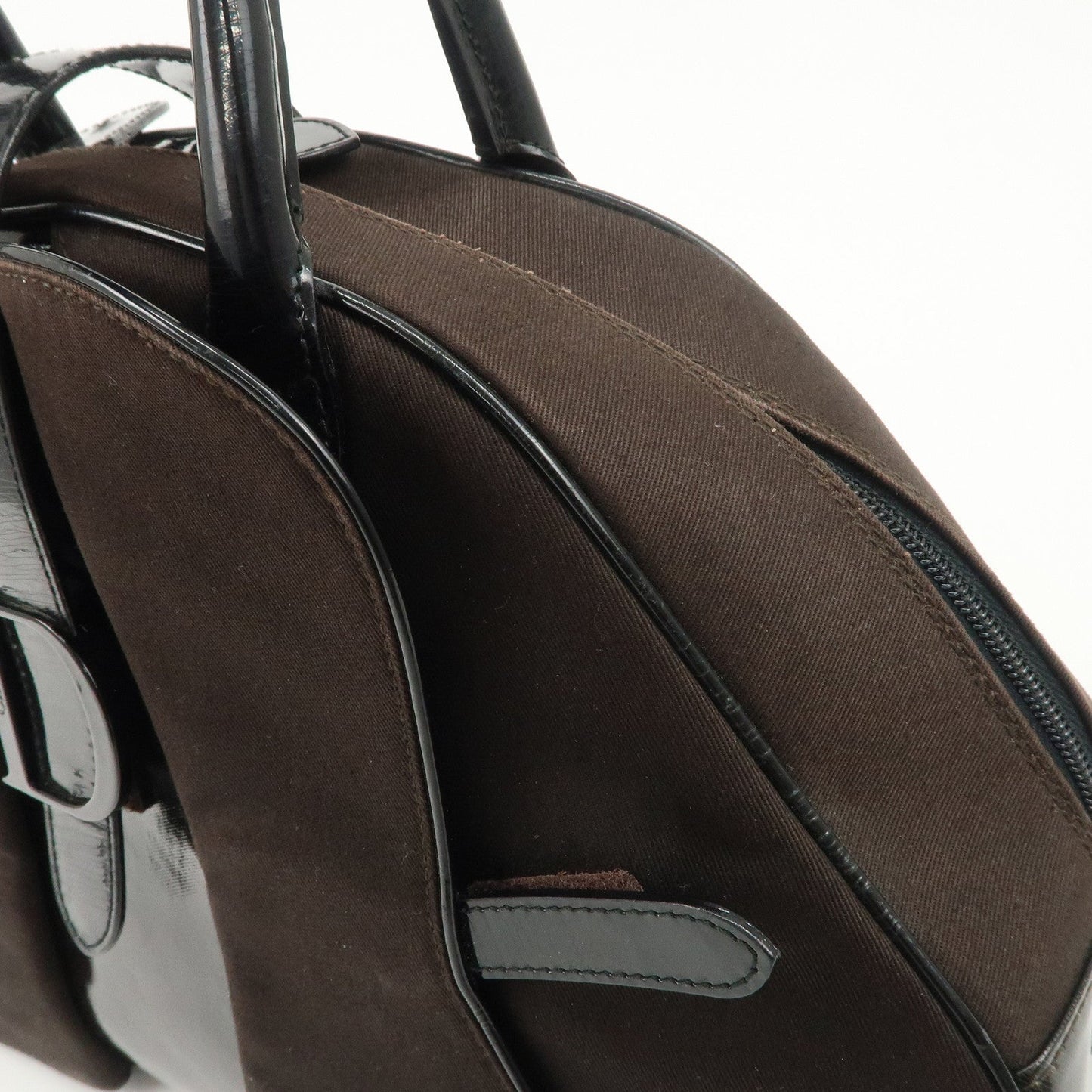 Christian Dior Double Saddle Canvas Patent Leather Hand Bag【Pre-order】