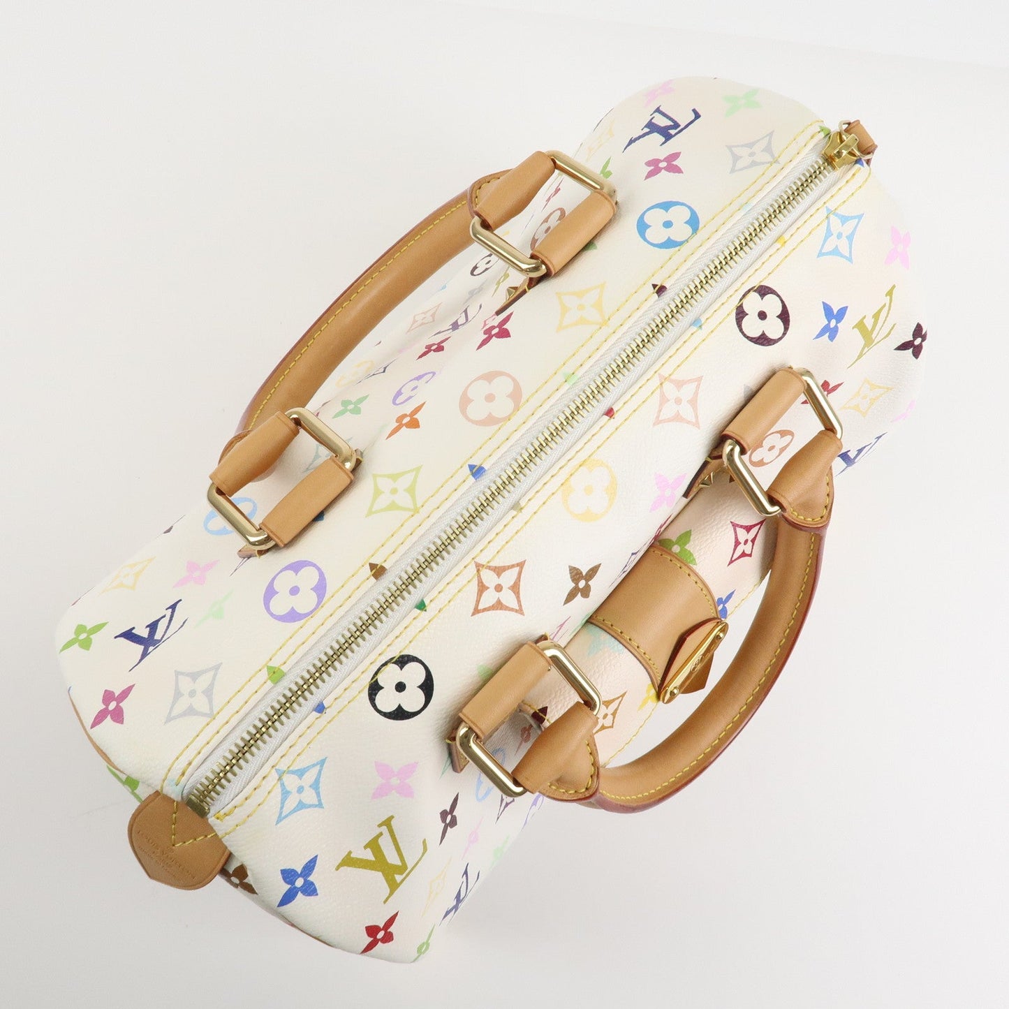 Louis Vuitton Monogram Multicolor Speedy 30 Hand Bag Blanc M92643【Pre-order】