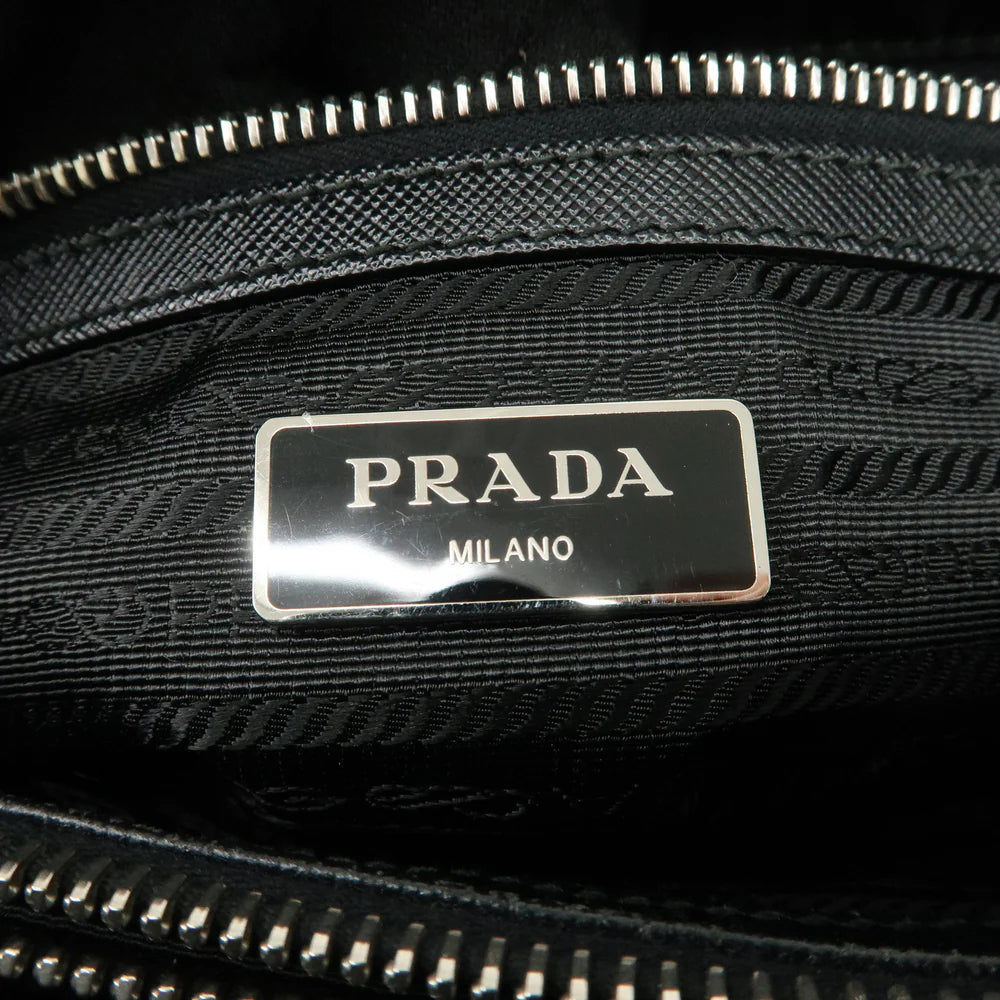 Prada Triangle Logo Leather Nylon 2Way Hand Bag【Pre-order】