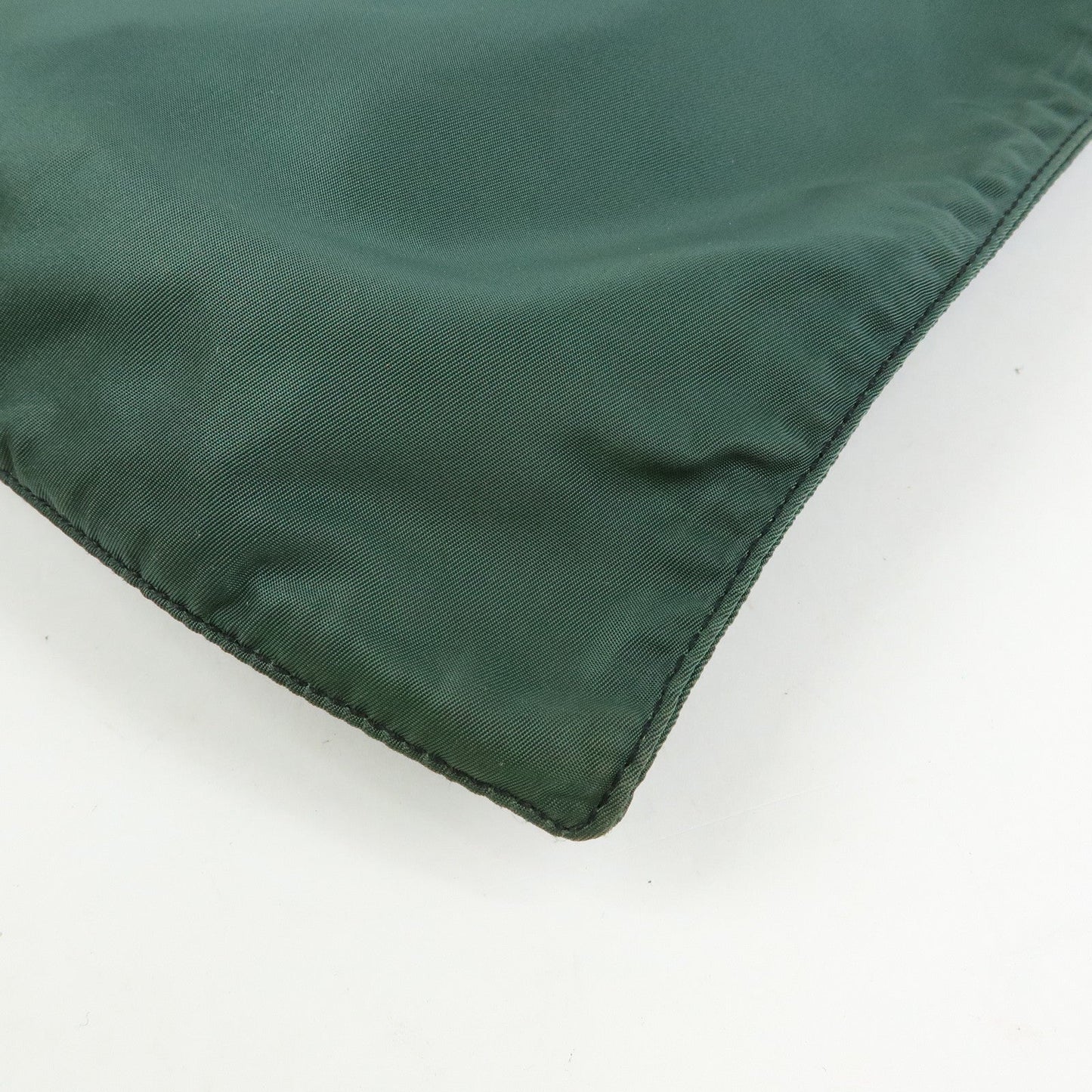Prada Triangle Logo Nylon Leather Tote Bag Hand Bag Moss Green【Pre-order】