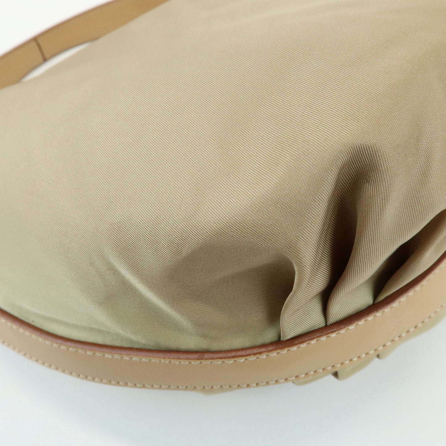Prada Logo Nylon Leather Shoulder Bag Hand Bag Beige BR3315【Pre-order】