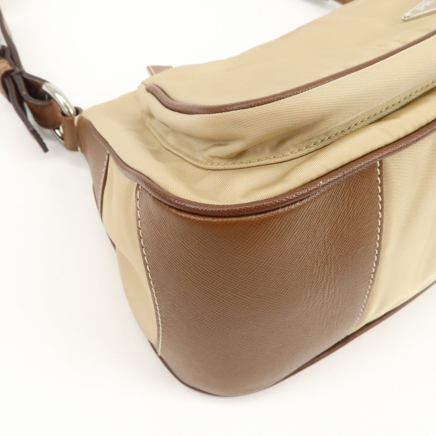 Prada Triangle Logo Nylon Saffiano Leather Shoulder Bag Hand Bag【Pre-order】