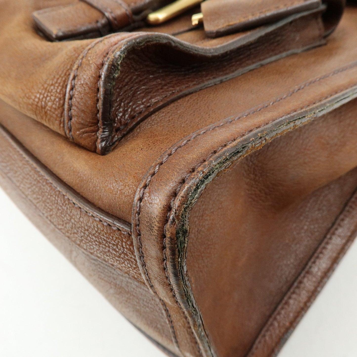 Prada Leather Shoulder Bag Hand Bag Brown BR3130【Pre-order】