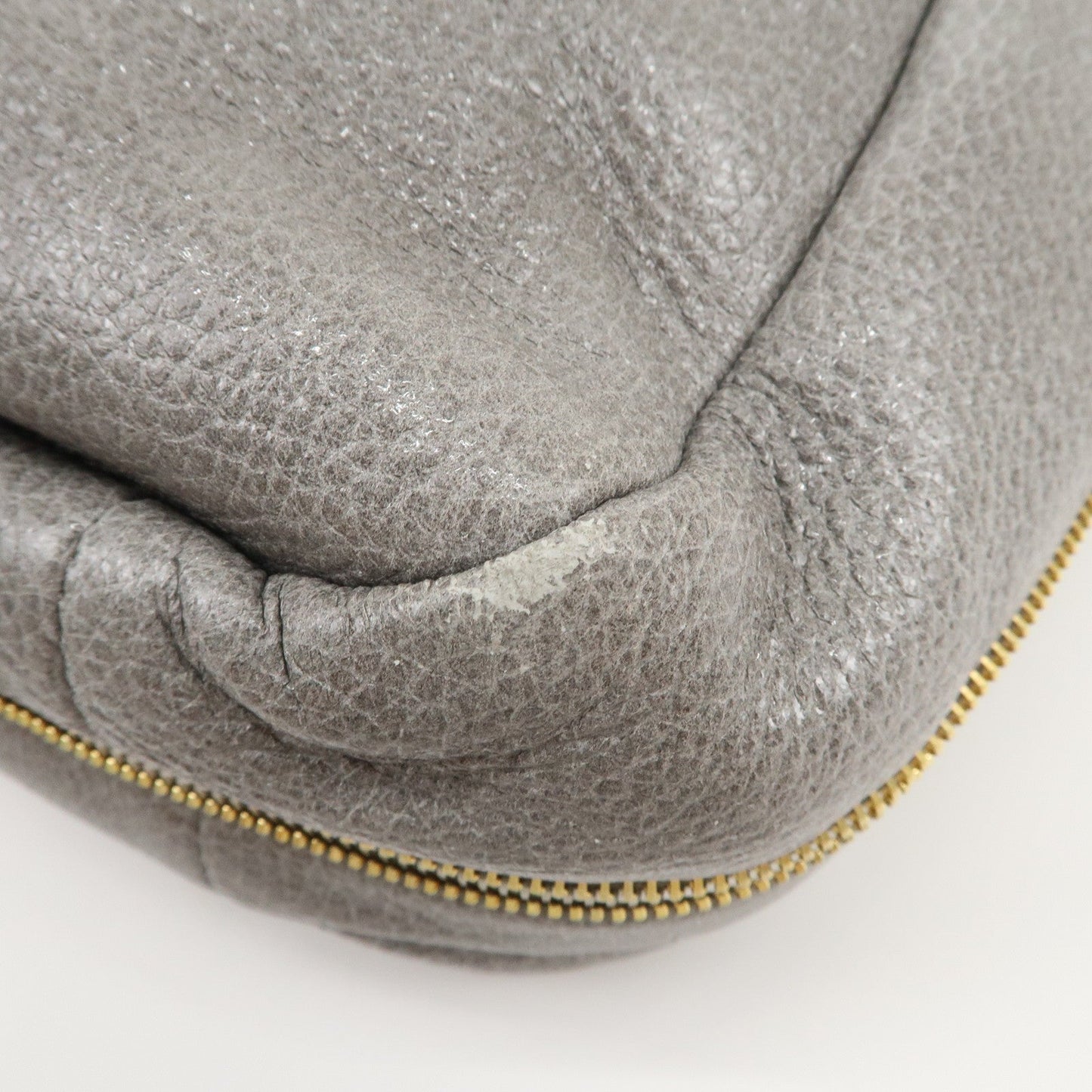 Prada Logo Leather 2Way Bag Hand Bag Shoulder Bag Gray BN1695【Pre-order】