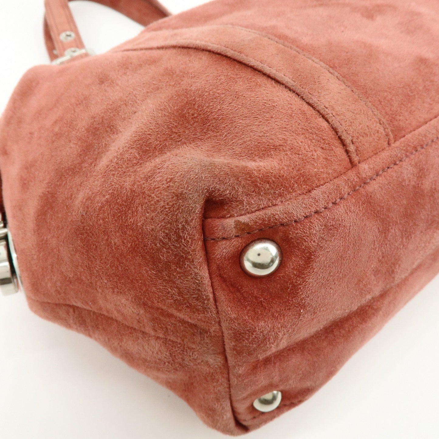 Prada Suede Boston Bag Hand Bag Pink BR2630【Pre-order】