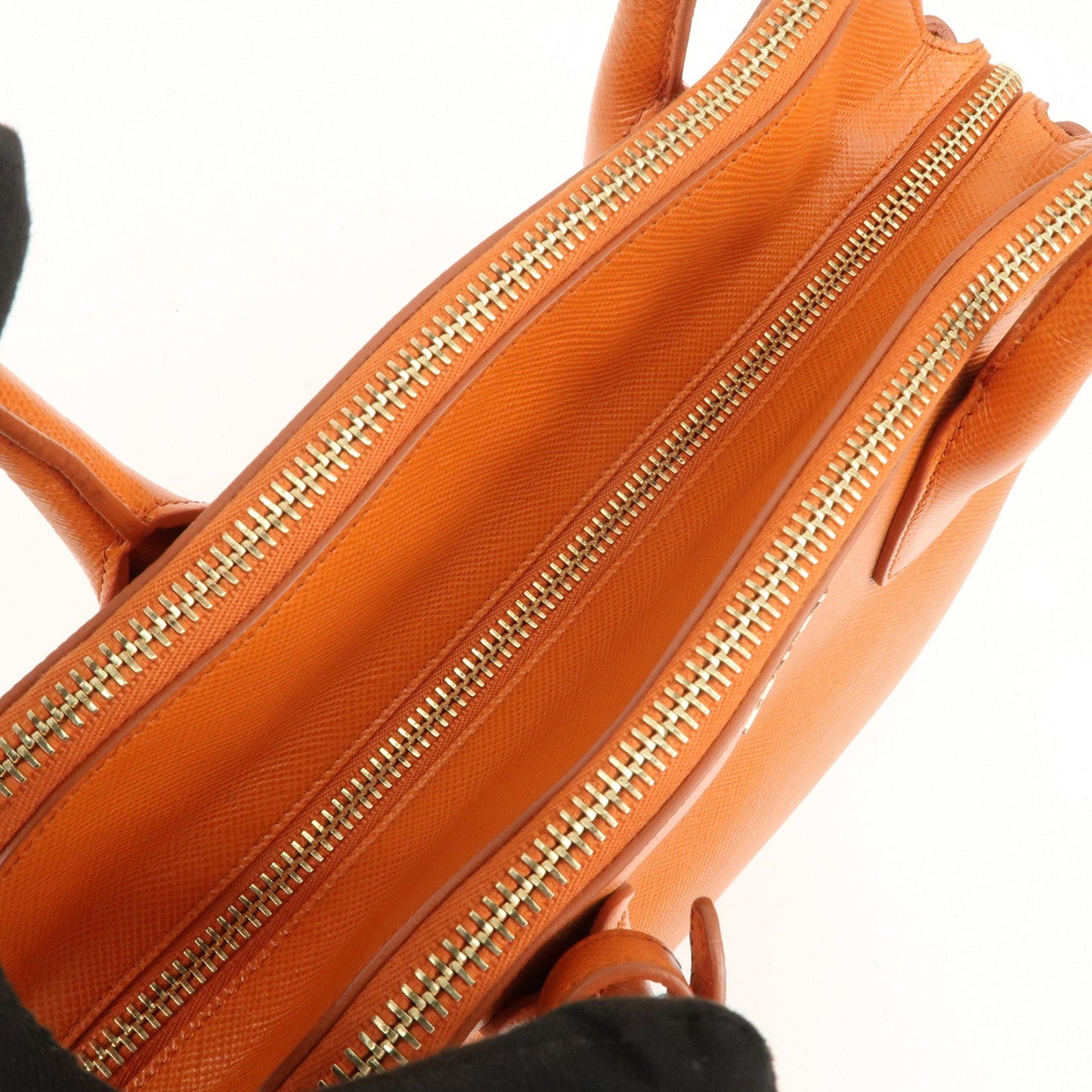 Prada Logo Saffiano Leather Hand Bag Orange BN2560【Pre-order】