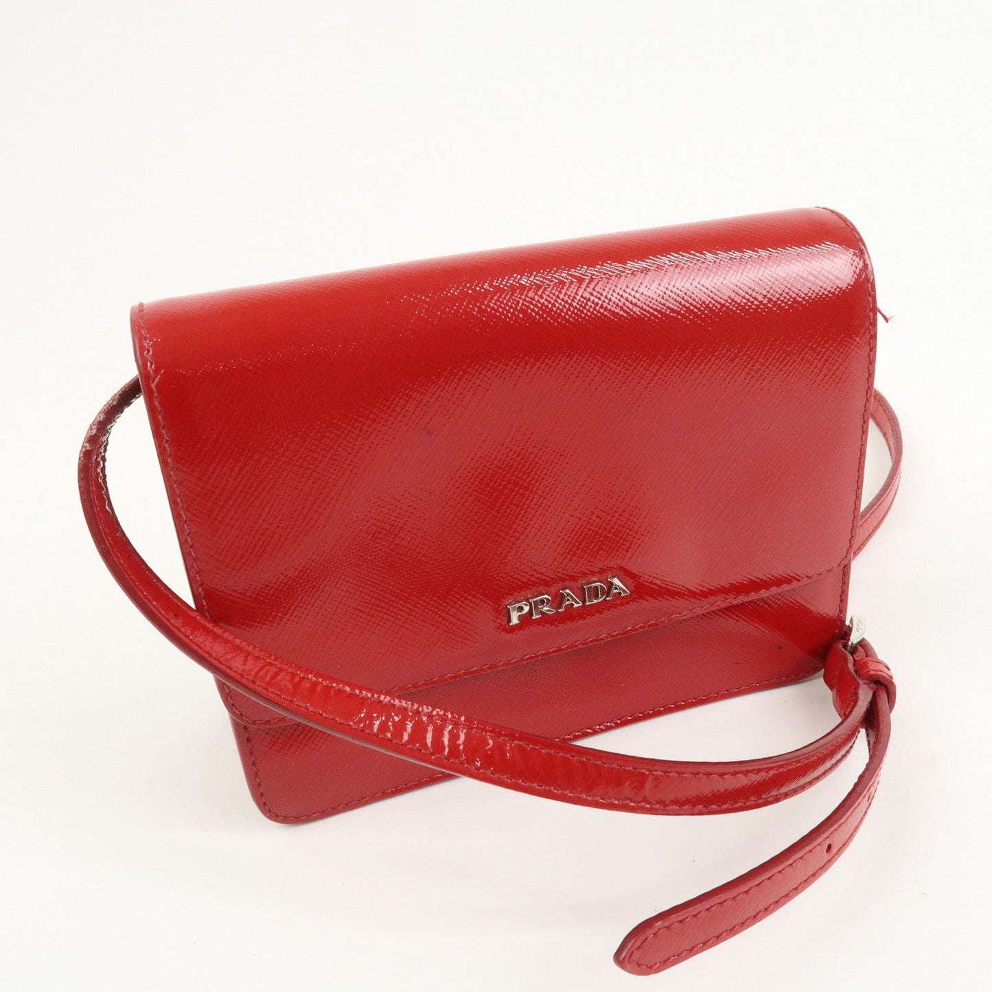 Prada Saffiano Leather 2Way Mini Shoulder Bag Clutch Bag Red BT1031【Pre-order】