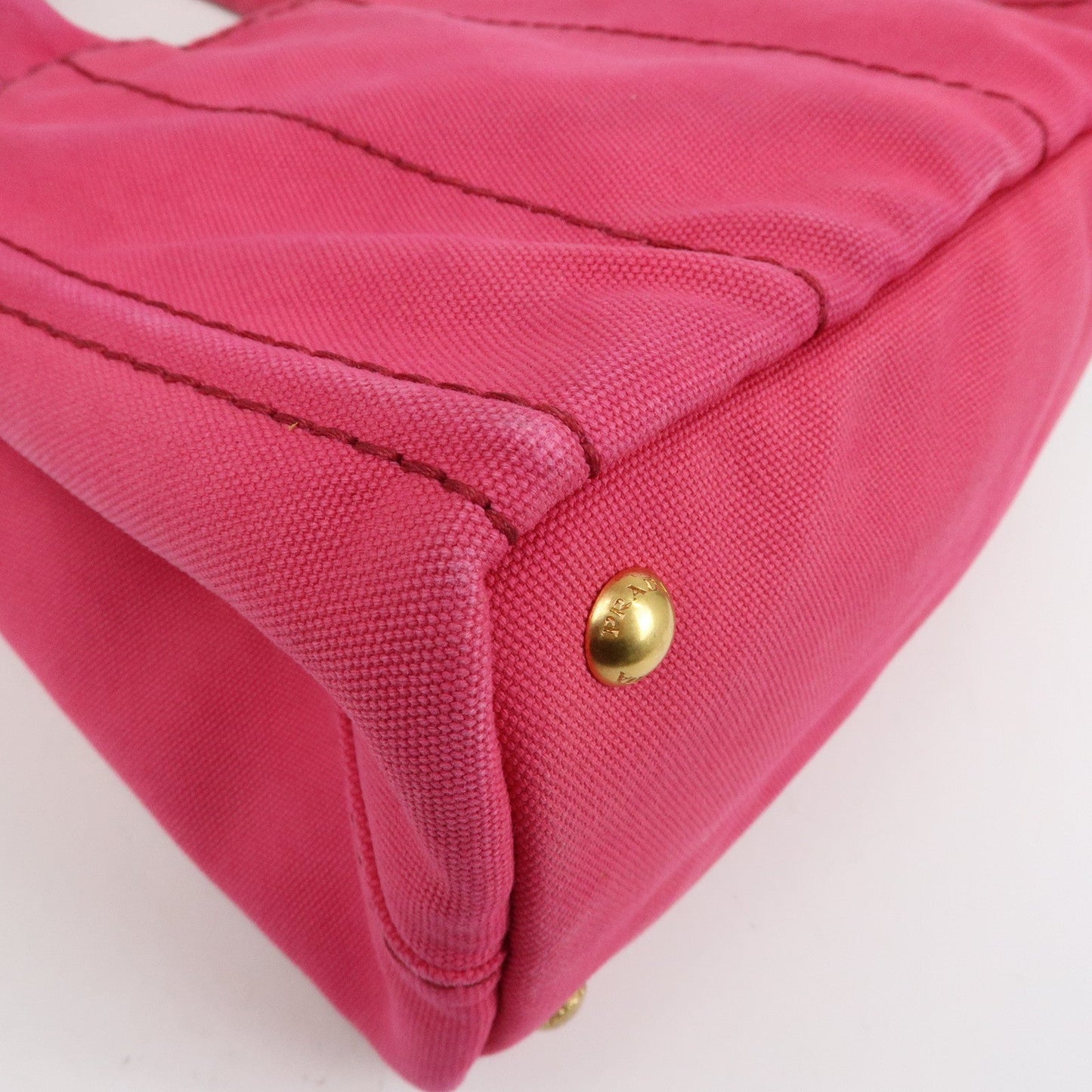 Prada Triangle Logo Canapa Mini 2Way Hand Shoulder Bag Pink B2439G【Pre-order】